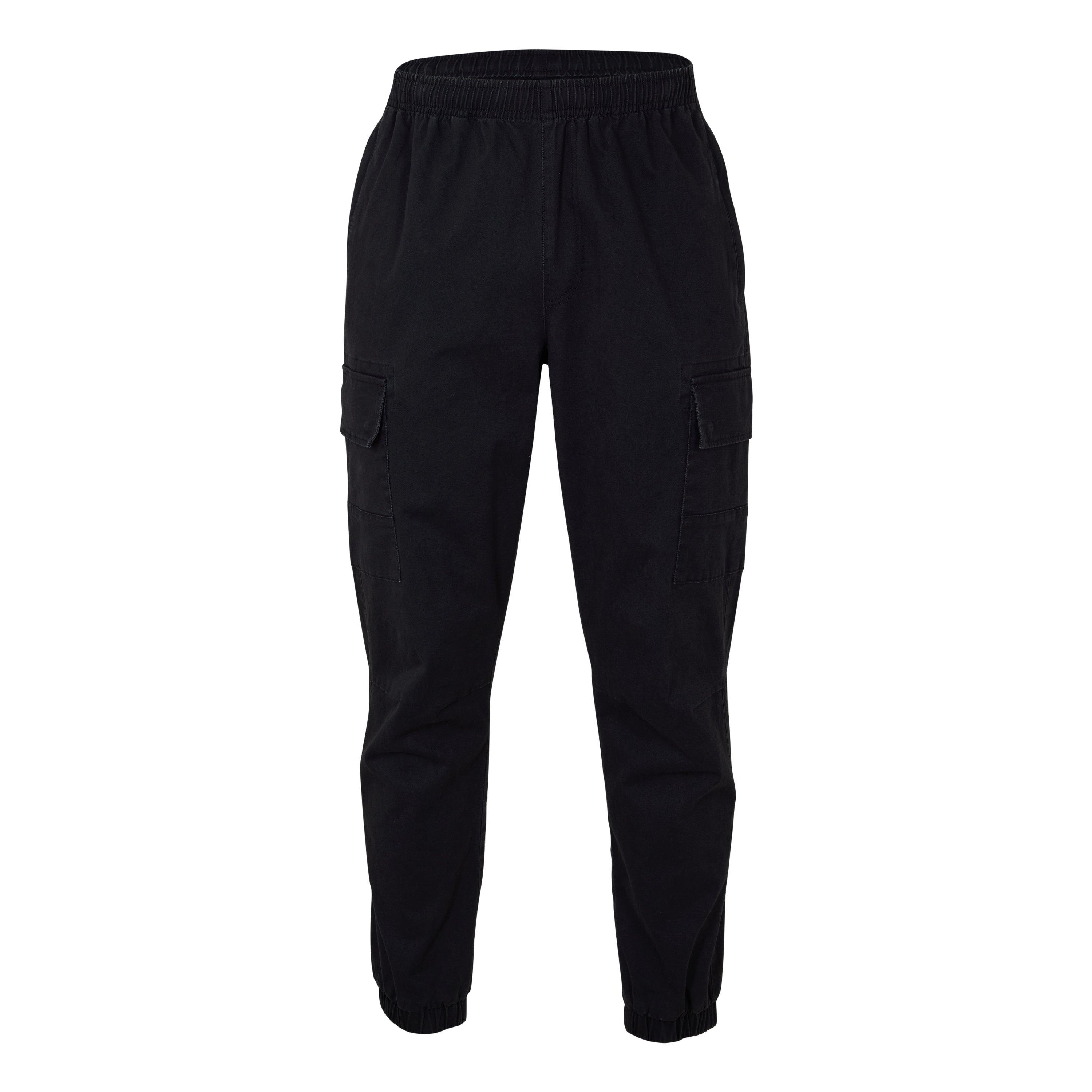 Black - Jack Wills - Men's Cuffed Cargo Trousers - 5