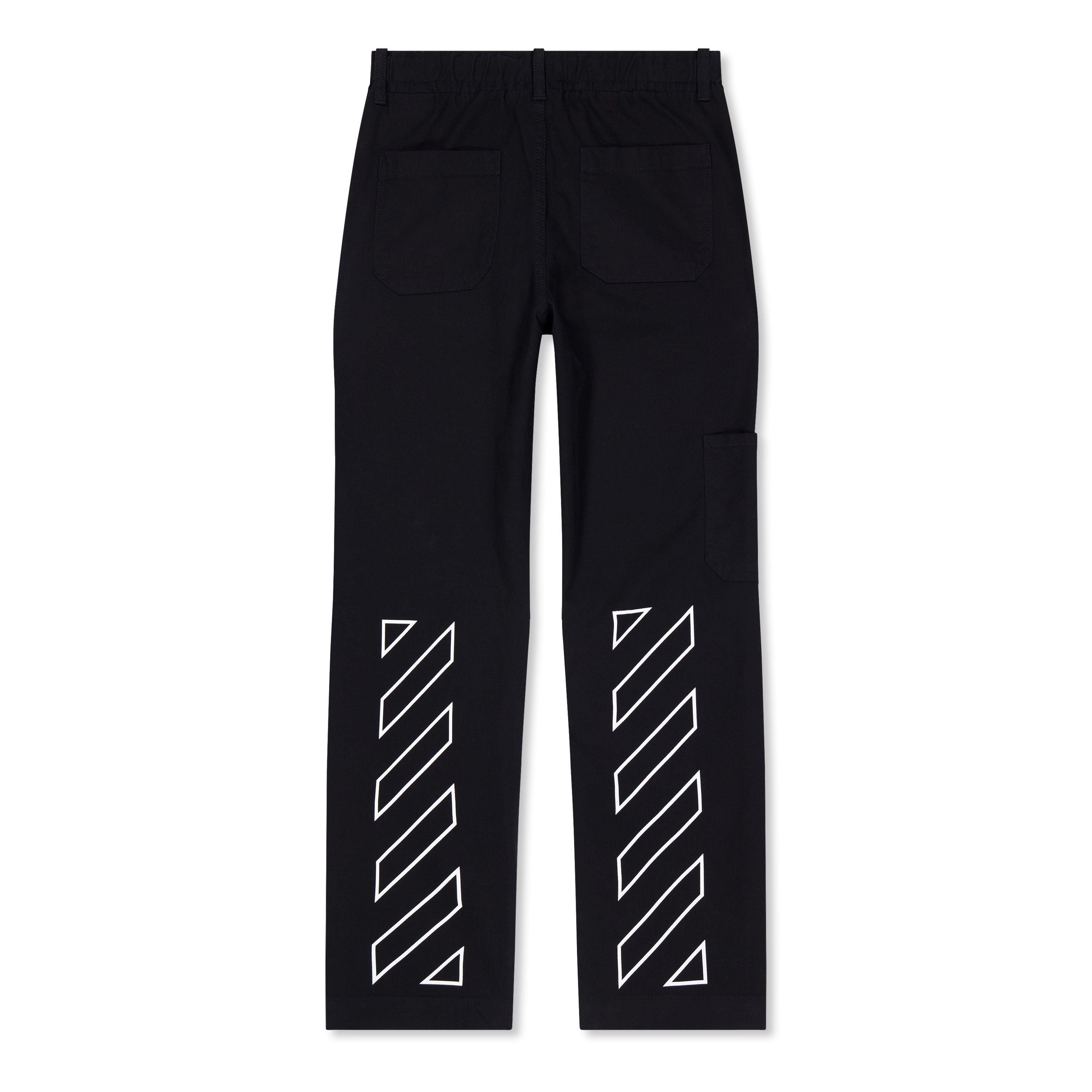 Black 1001 - Off White - Unisex Kids Logo Cargo Trousers - 2
