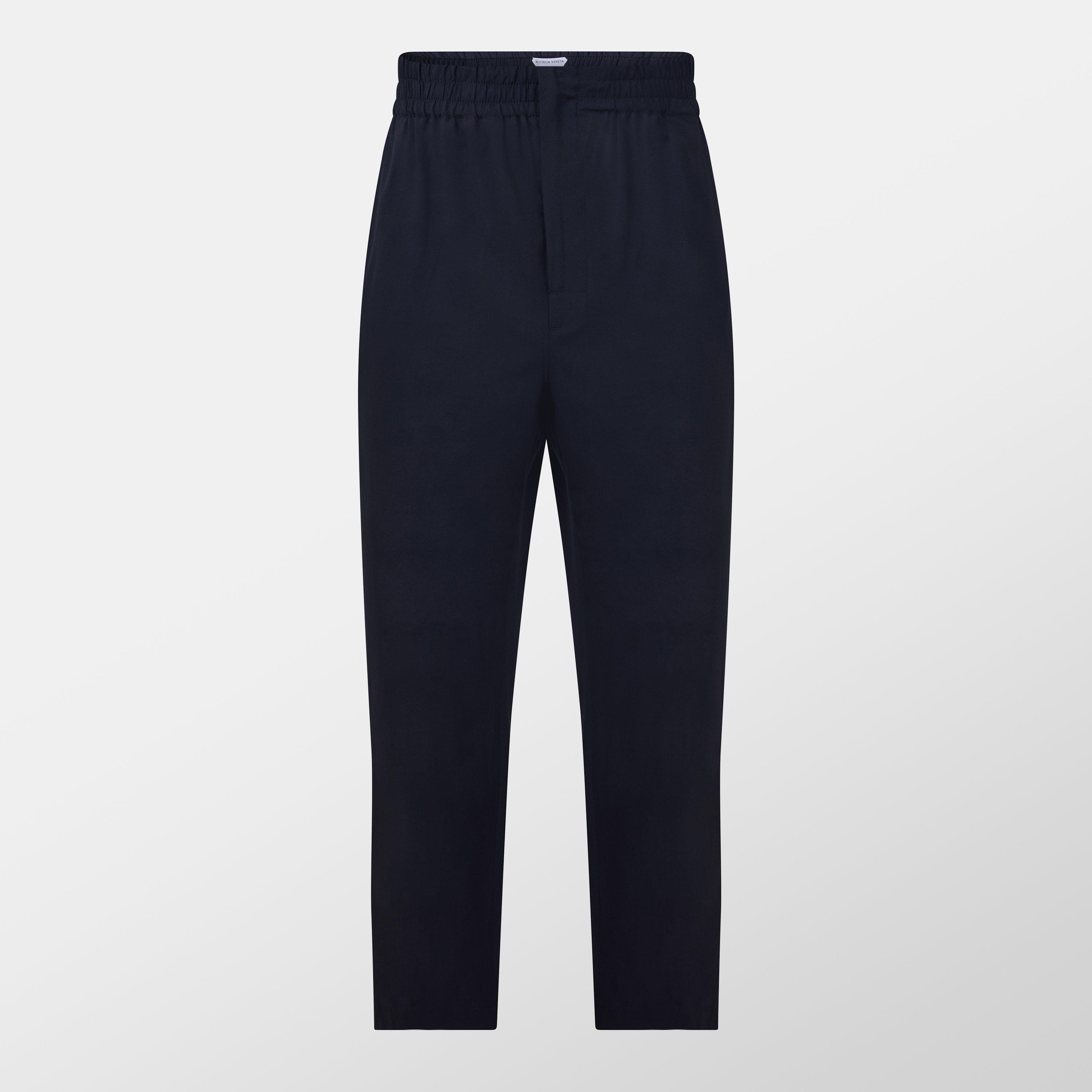 Midnight Blue - Bottega Veneta - Men's Wool Straight Leg Trousers - 1