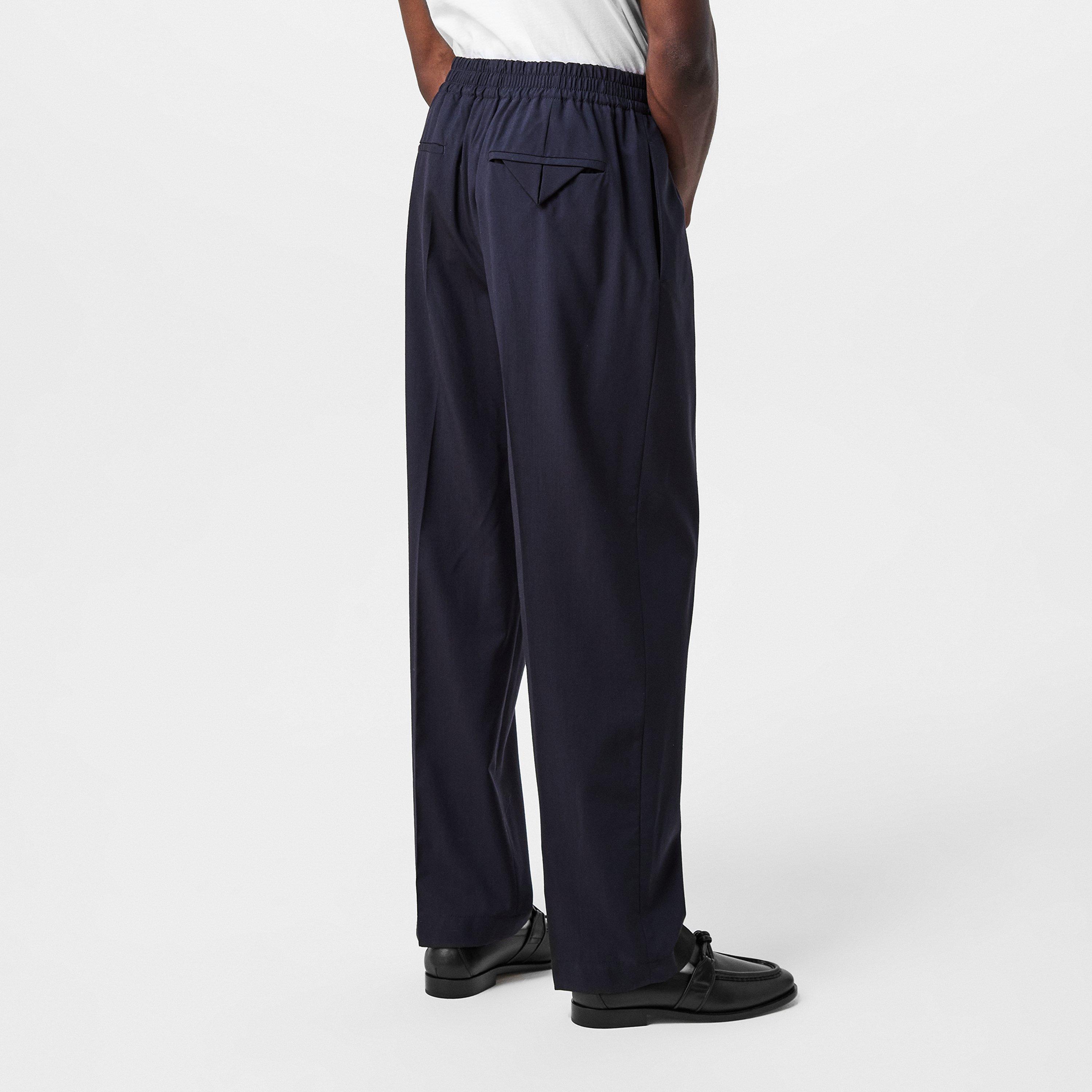 Midnight Blue - Bottega Veneta - Men's Wool Straight Leg Trousers - 4