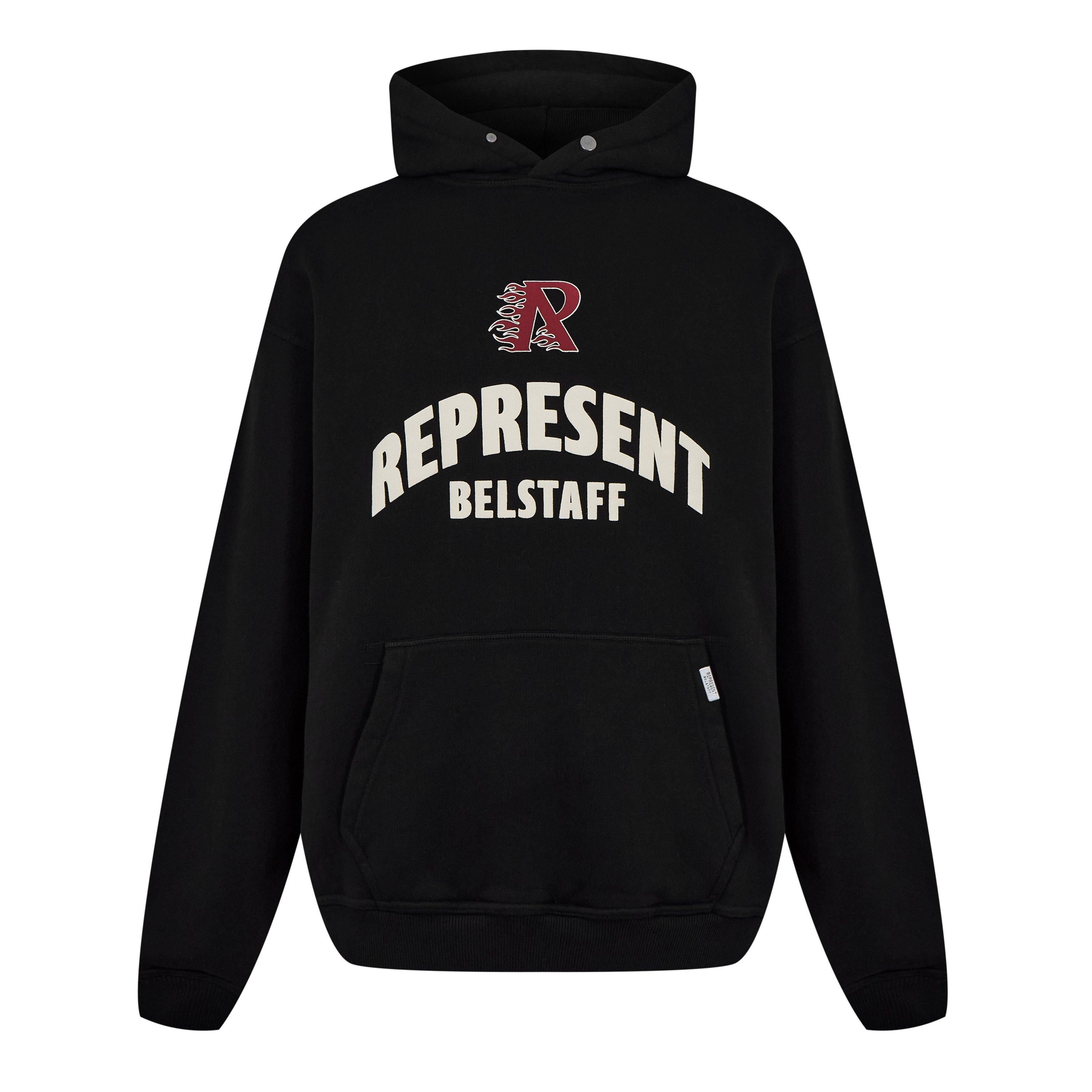 Black - Represent - Men's Flame Phoenix Graphic Print Hoodie - 5