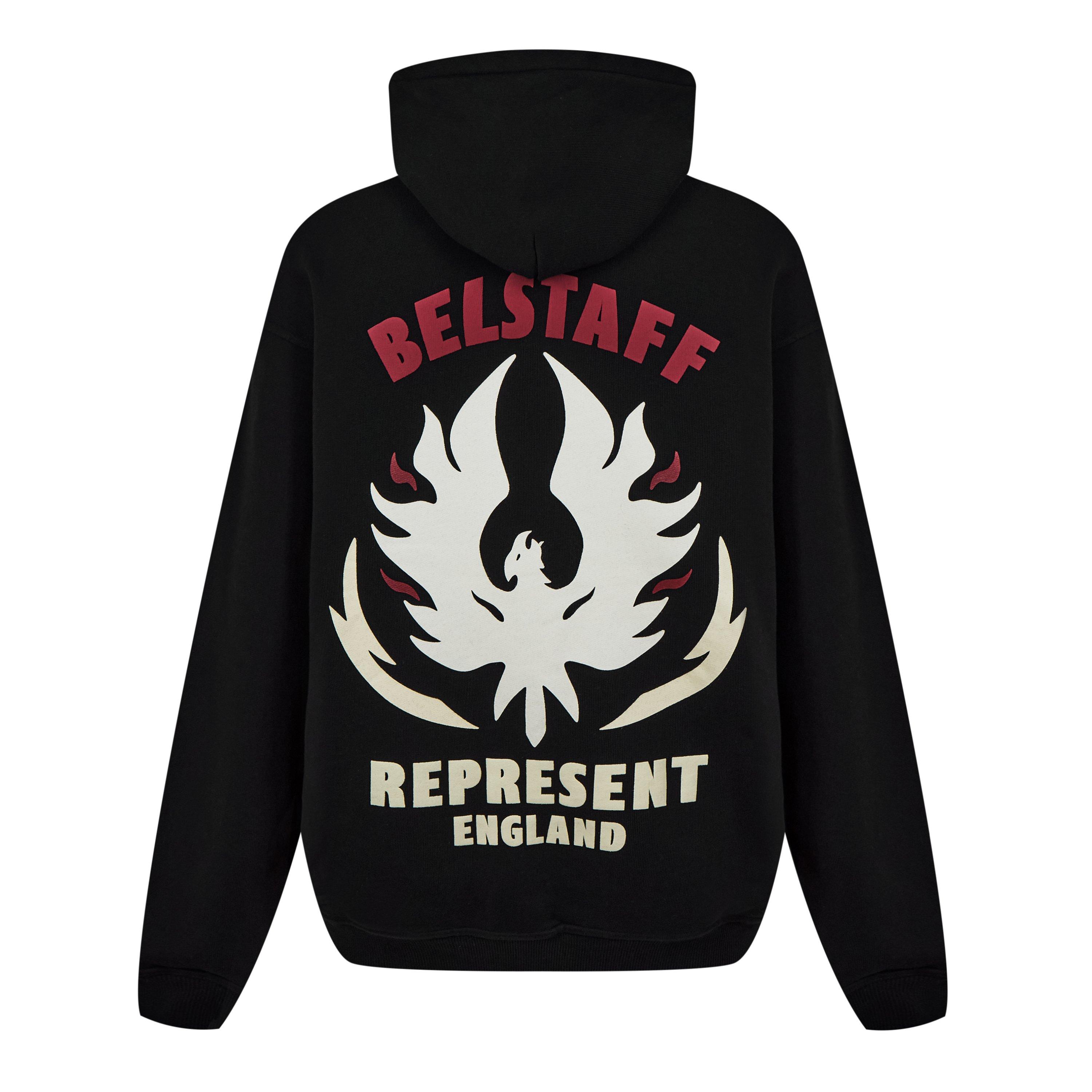 Black - Represent - Men's Flame Phoenix Graphic Print Hoodie - 6