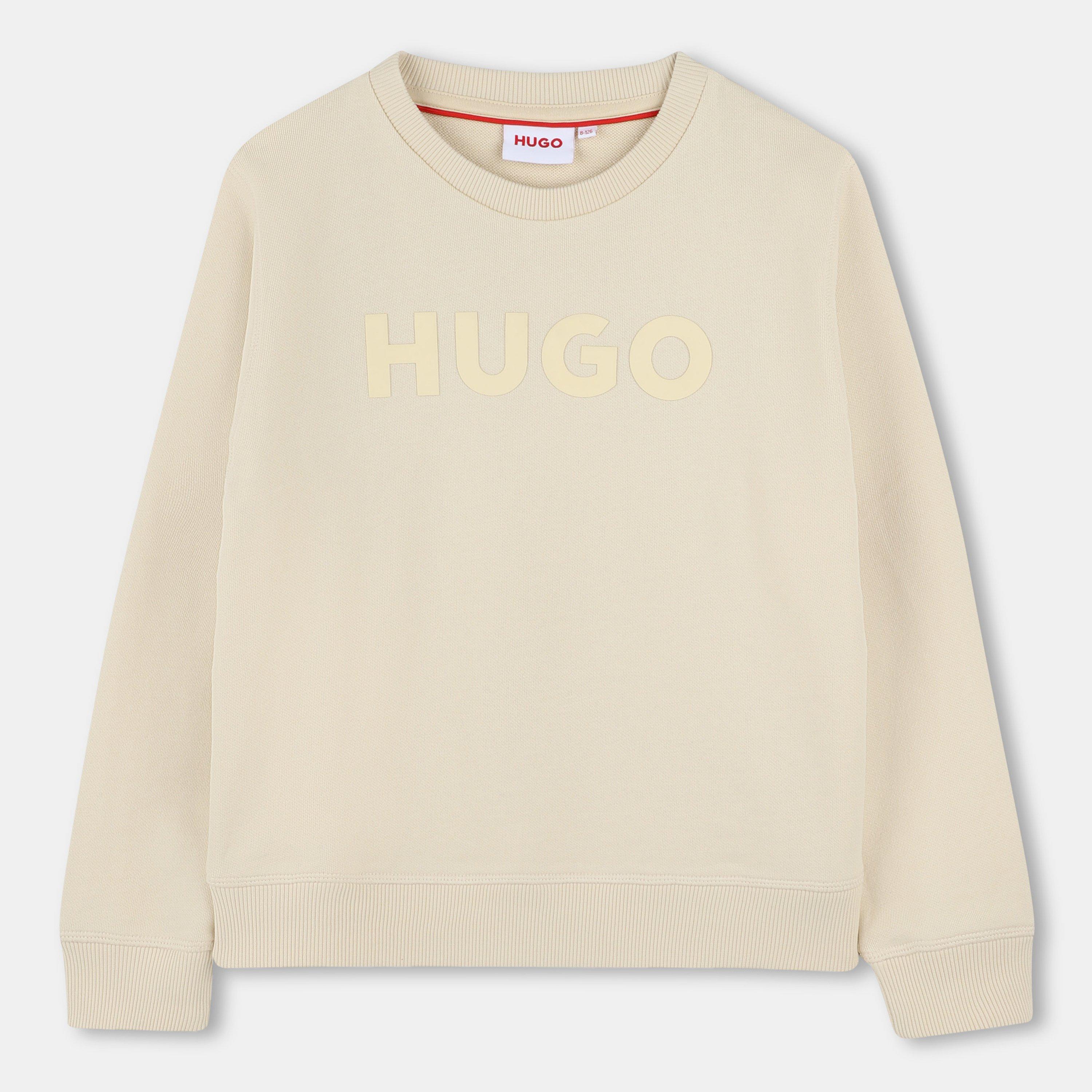 Hugo Kids' Logo Crew Sweatshirt - Stone 255