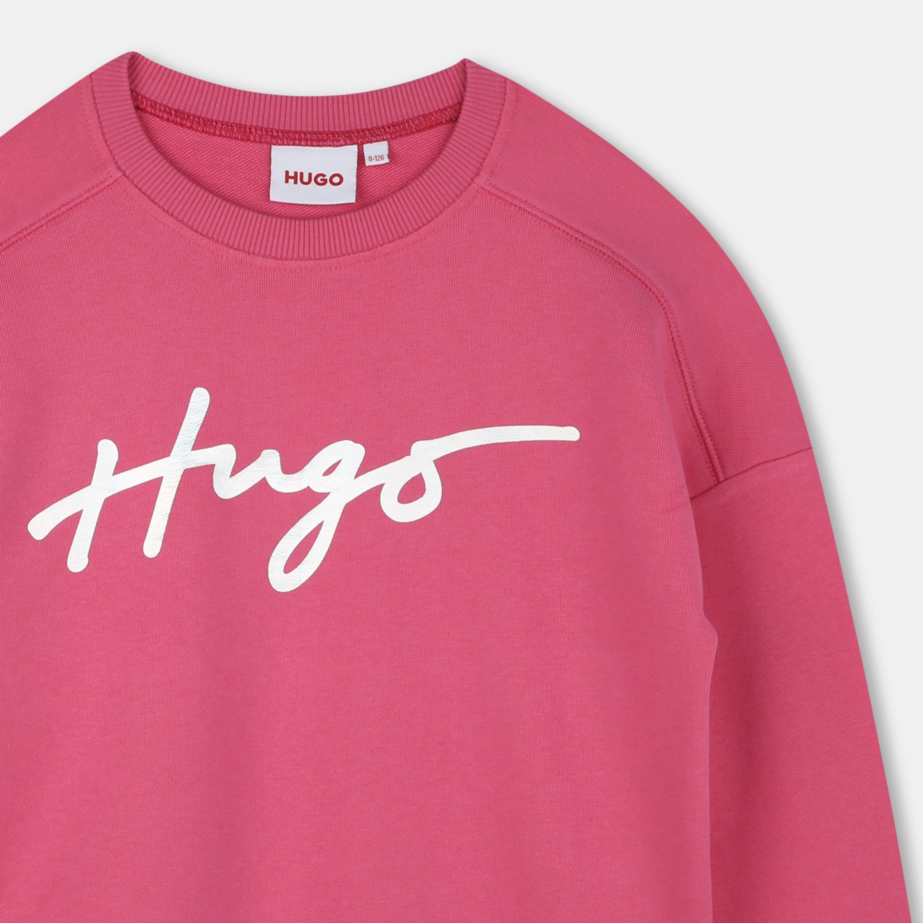 Rosa 48T - Hugo - Kids' Big Logo Crewneck Sweatshirt - 3