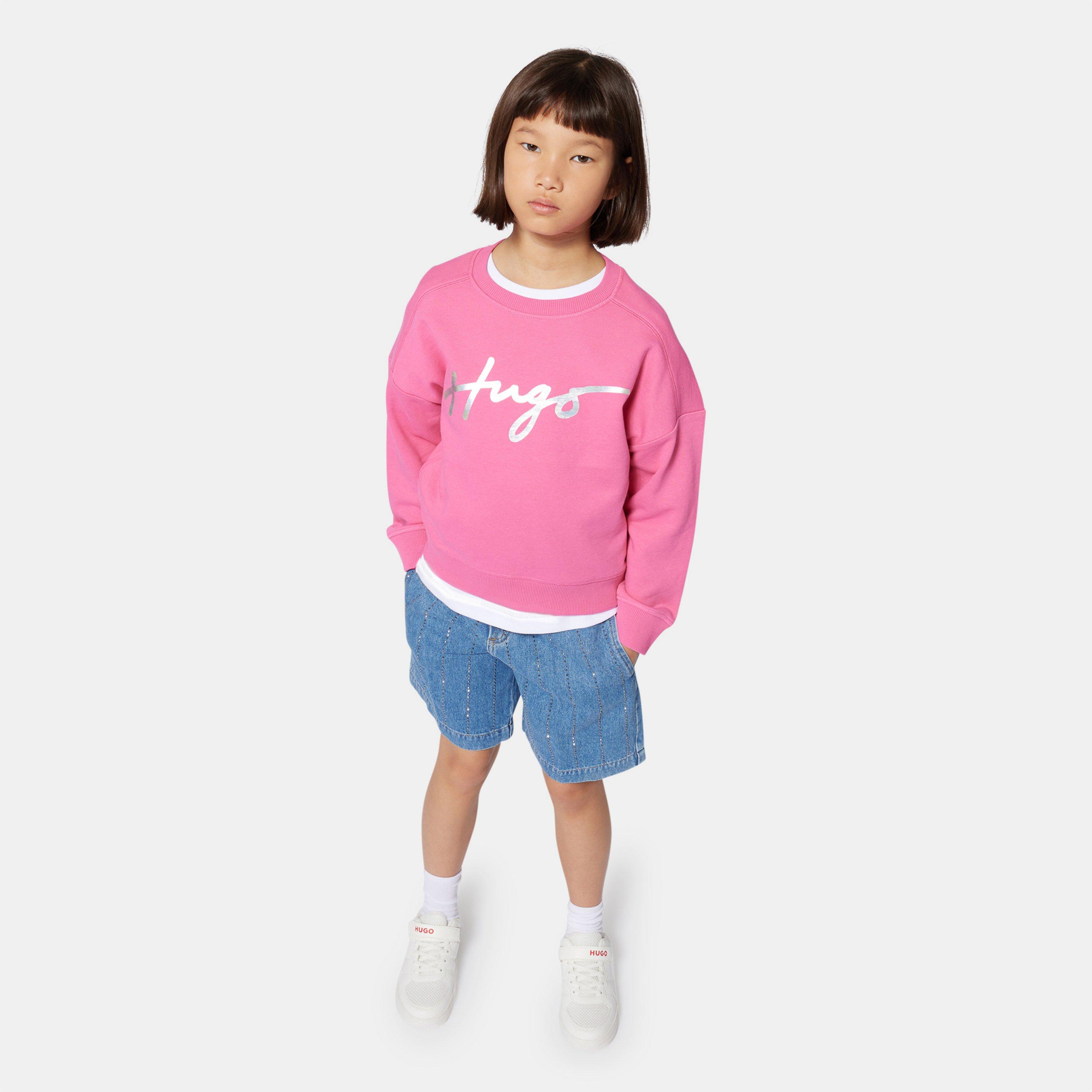 Rosa 48T - Hugo - Kids' Big Logo Crewneck Sweatshirt - 4