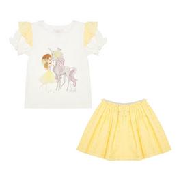 Caramelo Kids Unicorn Skirt & Tee Set Juniors