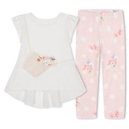 LAPIN HOUSE White and Pink Print Set Juniors