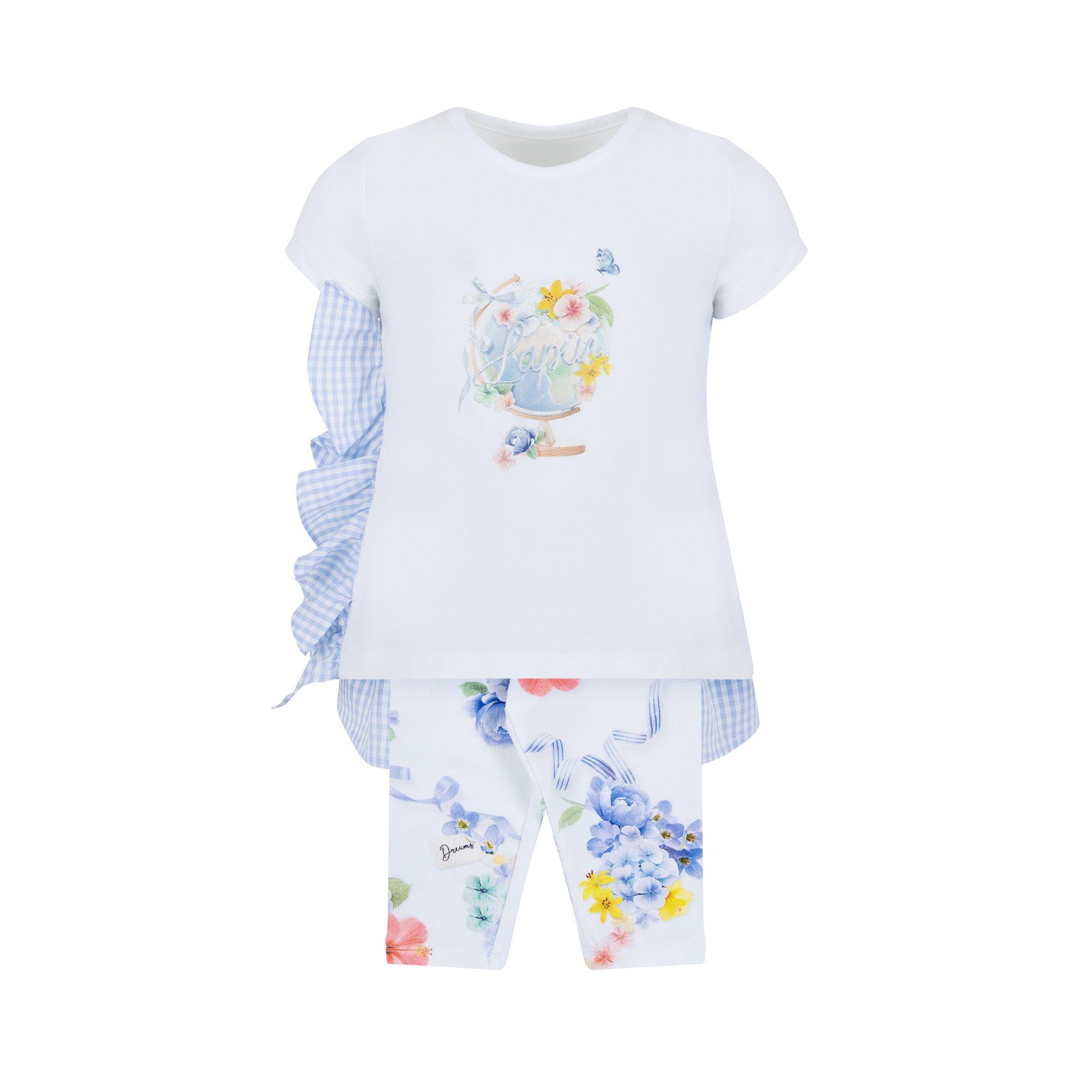 White 900 - LAPIN HOUSE - Kids' Floral Clothing Set - 1