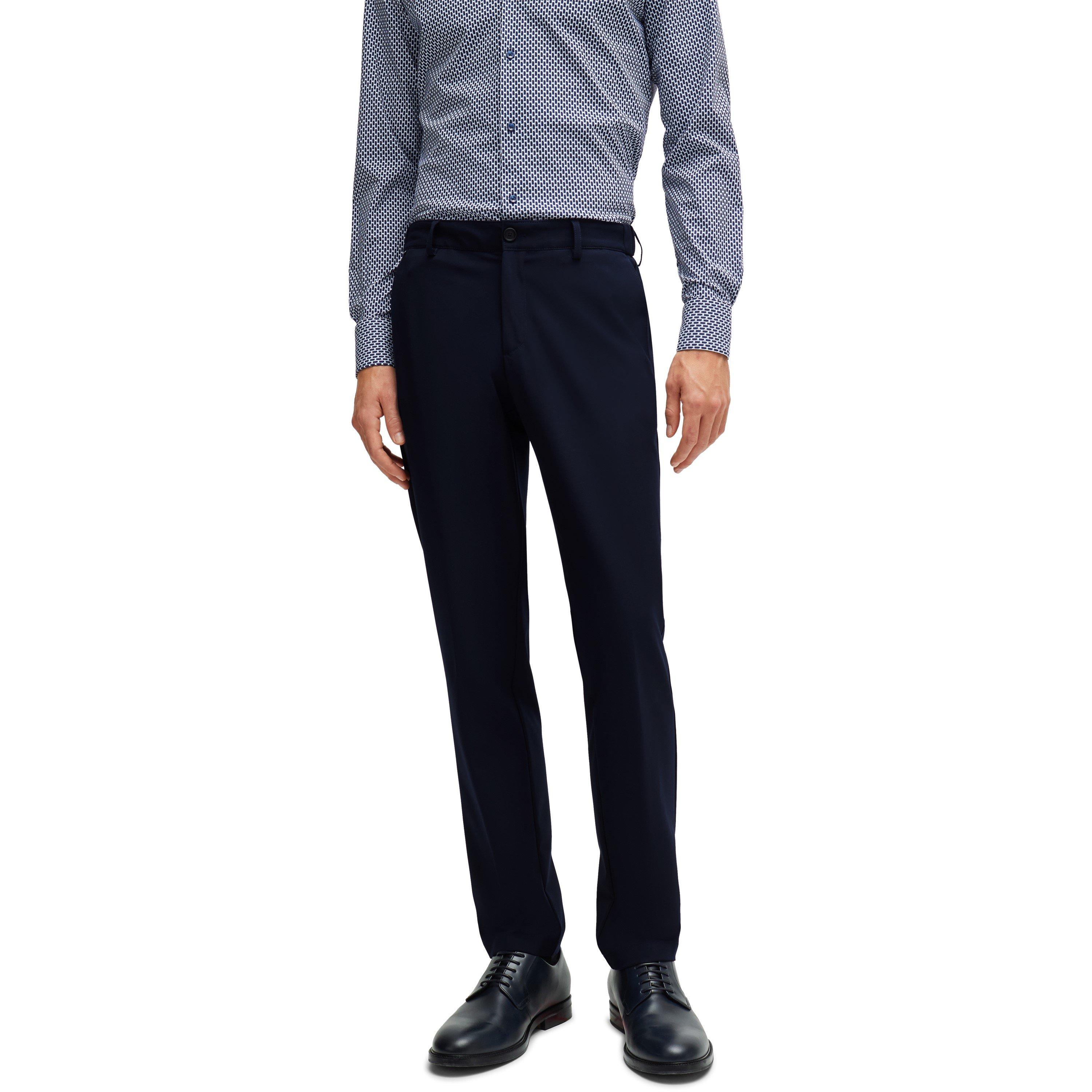 Dark Blue - Boss - Men's Slim Fit Trousers - 1