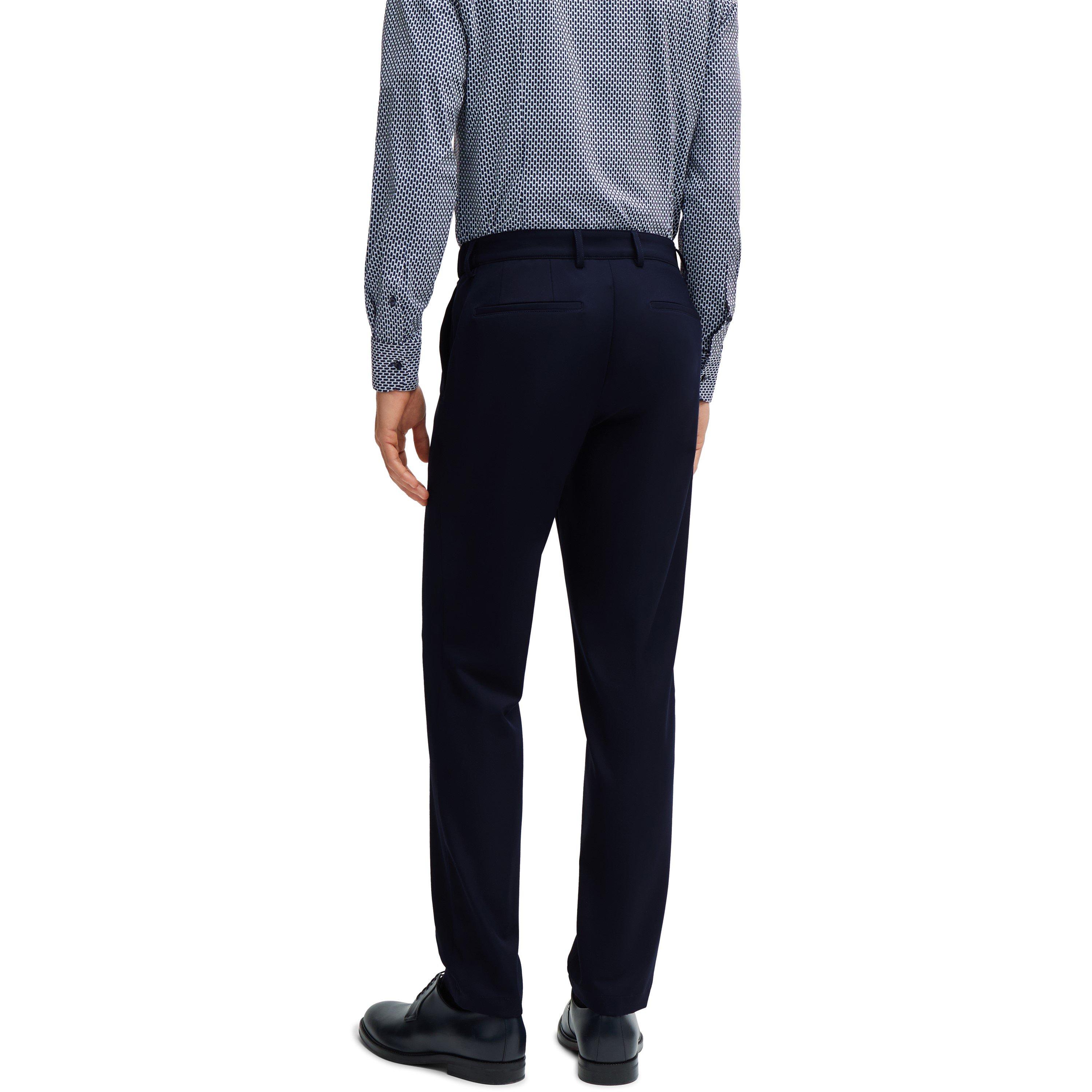 Dark Blue - Boss - Men's Slim Fit Trousers - 2