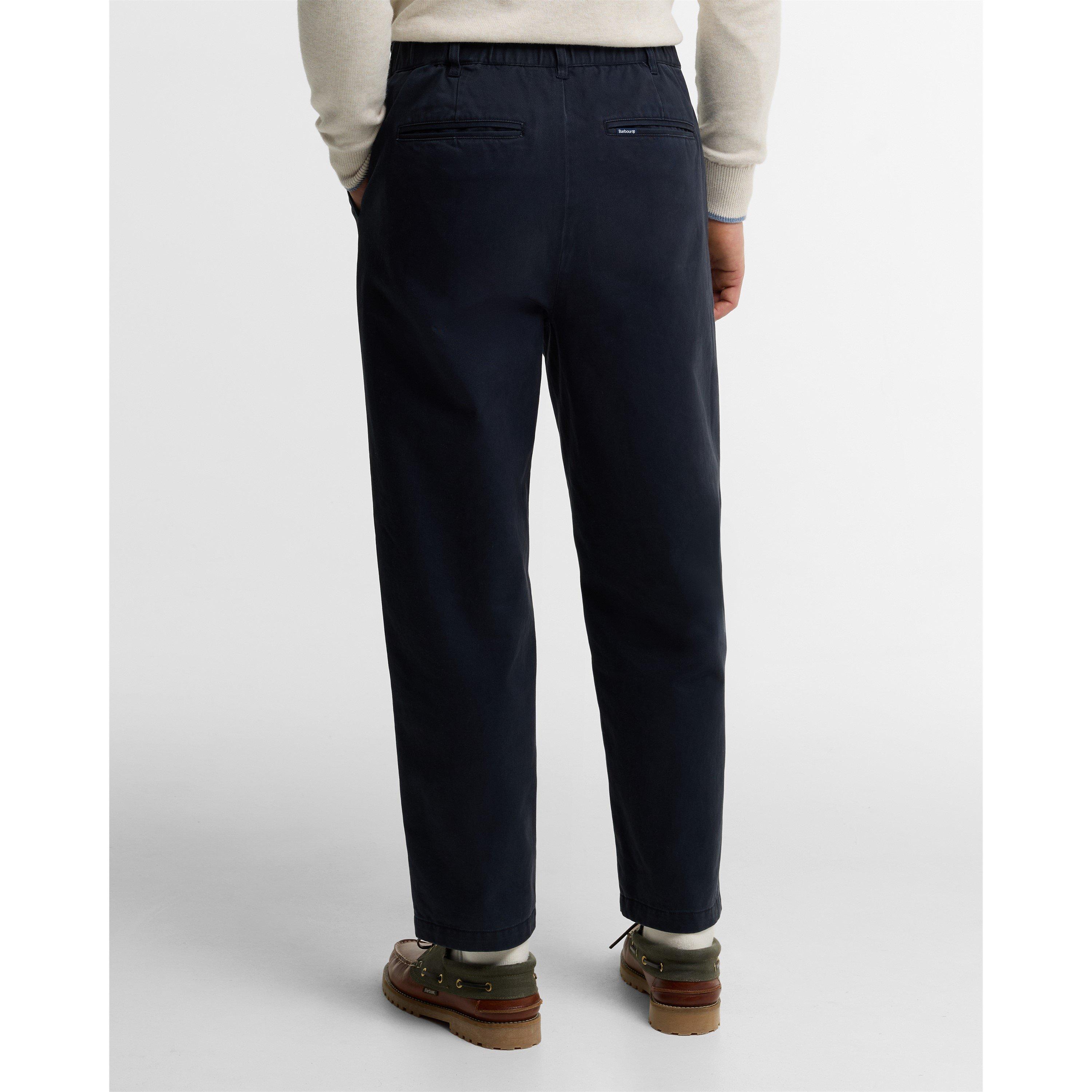Dark Navy - Barbour - Men's Yorklane Cotton Slim-Fit Trousers - 4