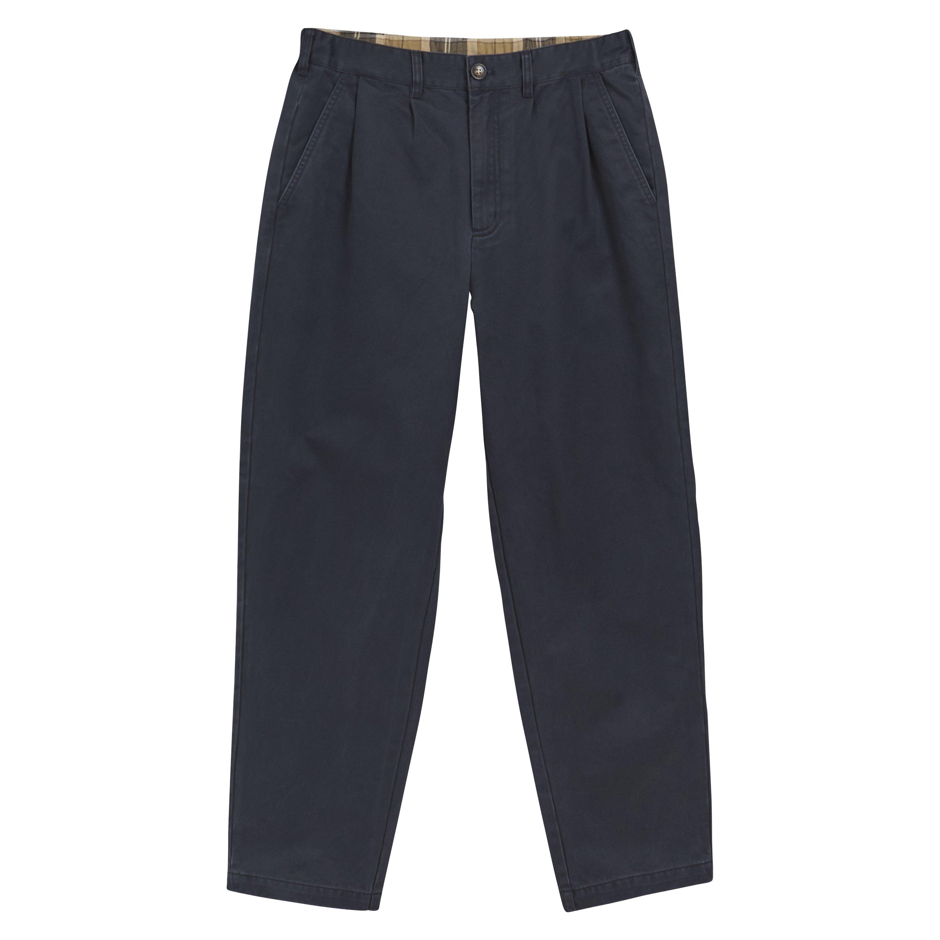 Dark Navy - Barbour - Men's Yorklane Cotton Slim-Fit Trousers - 8