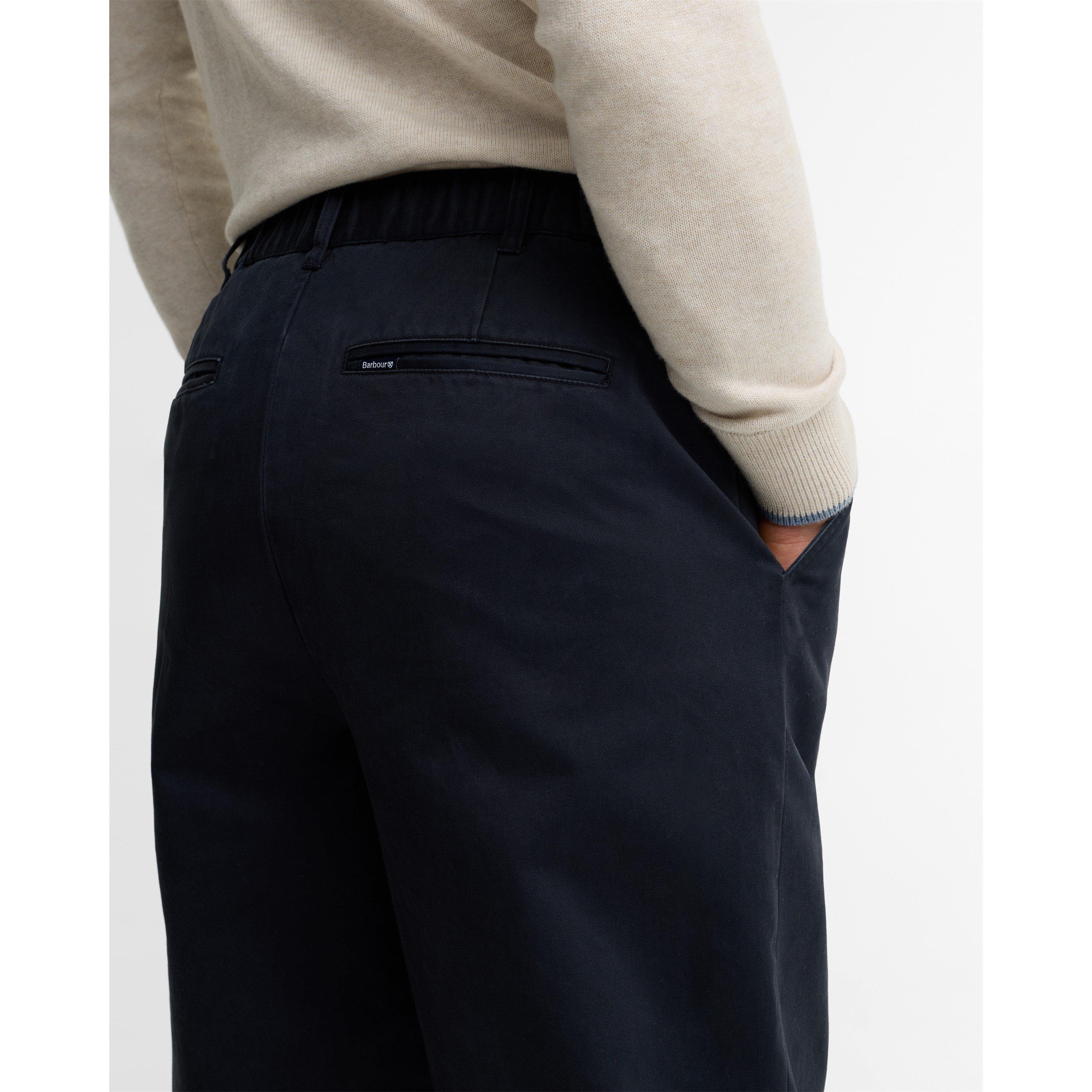 Dark Navy - Barbour - Men's Yorklane Cotton Slim-Fit Trousers - 9