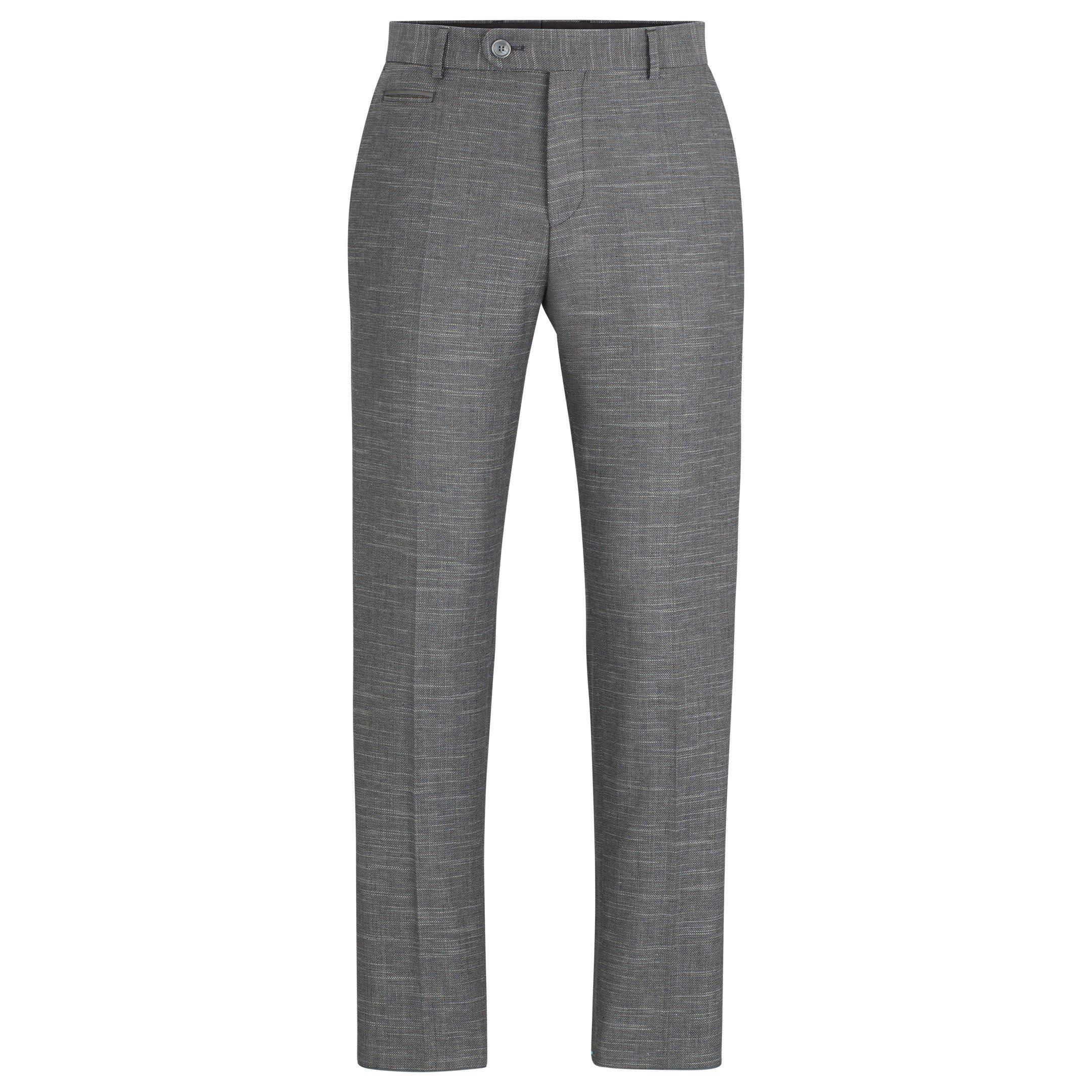 Silver - Boss - Men's H Genius Slim Fit Trousers - 5