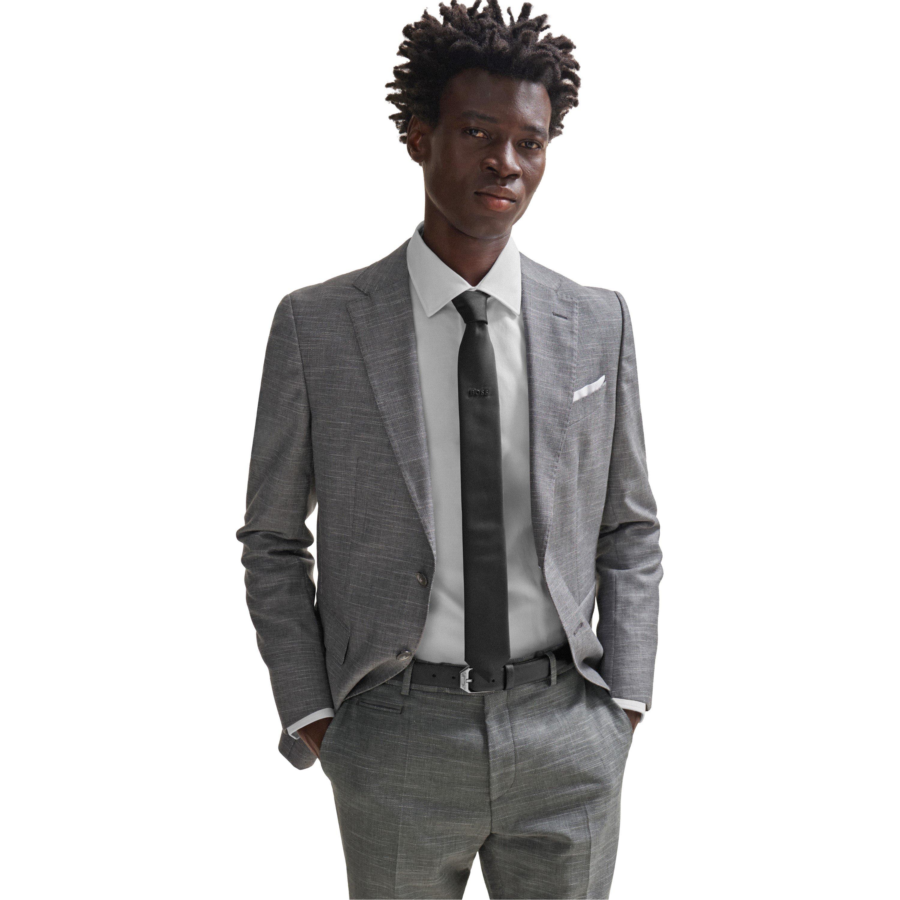 Silver - Boss - Men's H Genius Slim Fit Trousers - 4