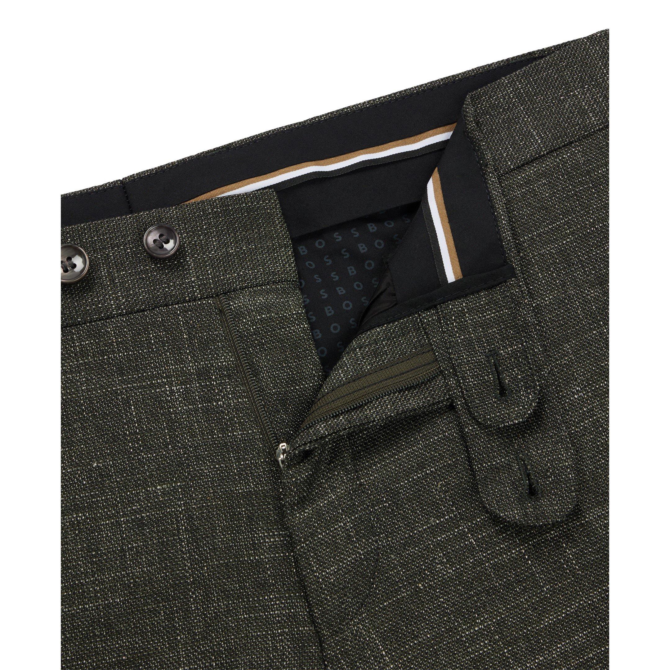Dark Green - Boss - Men's H Genius Slim Fit Trousers - 6