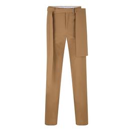 Off White Belt Waist Slim Fit Trousers