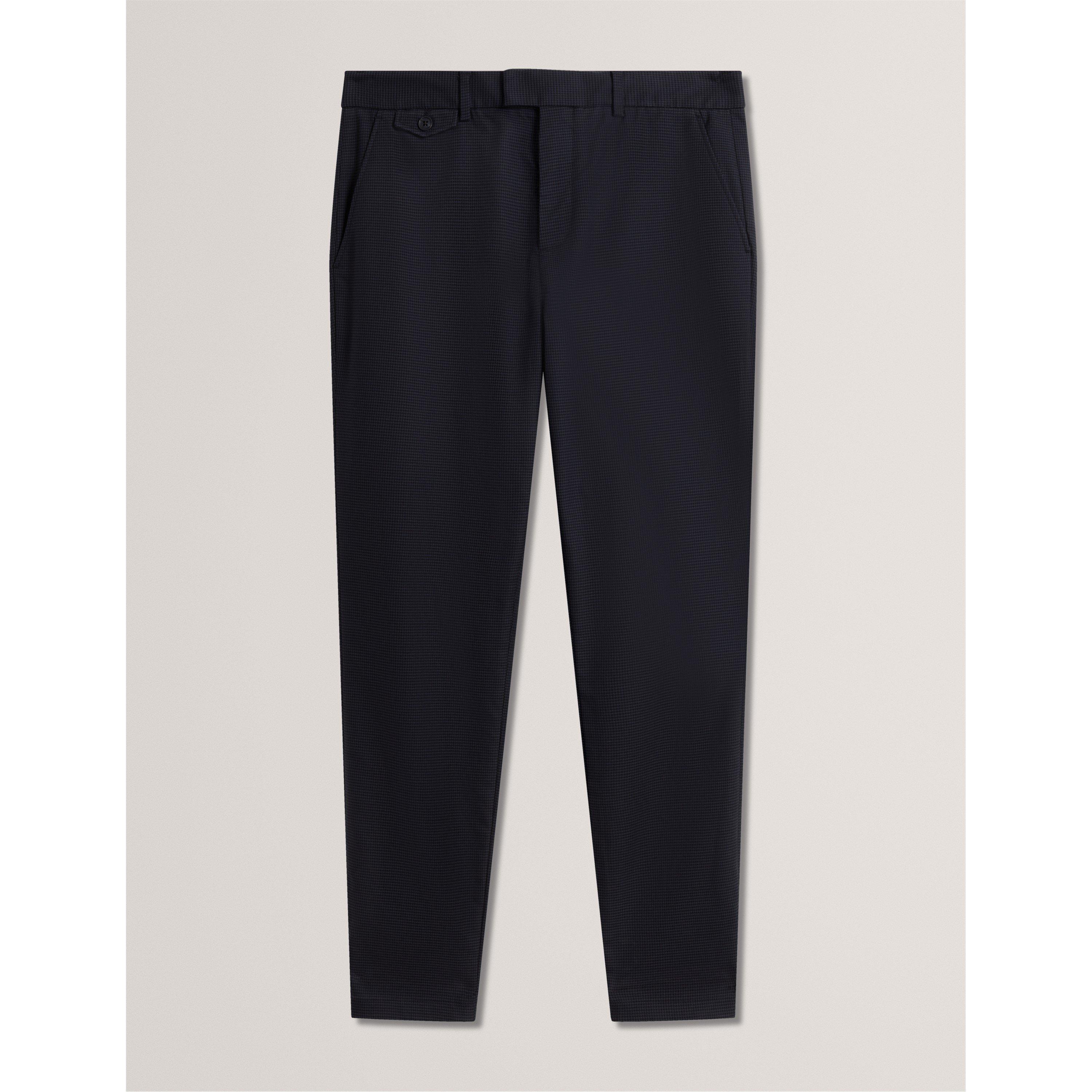 Ted Baker Men's Houndstooth Slim Fit Trousers - Navy - XL (5)