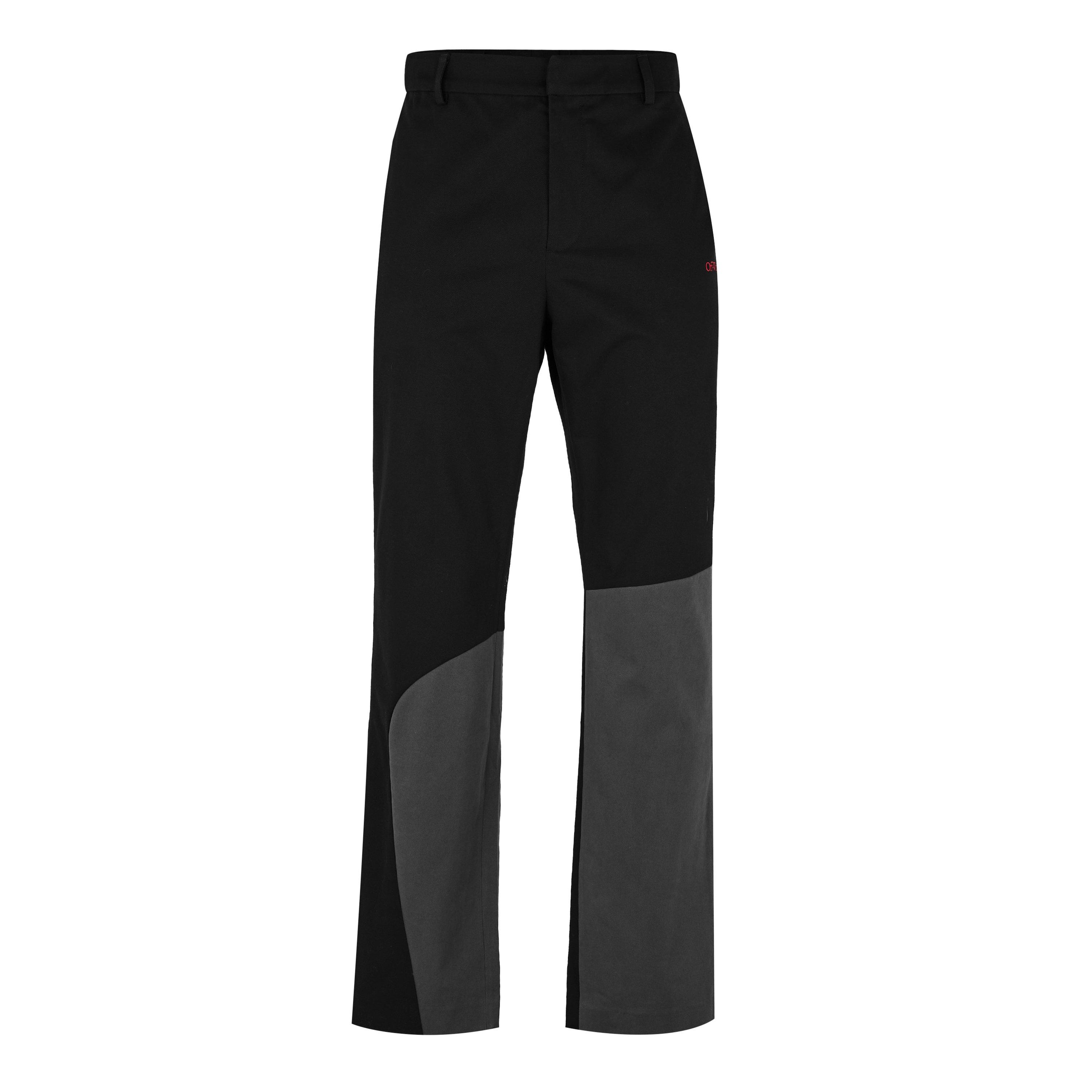 Black/Red - Off White - Men's Slim Fit Trousers - 1