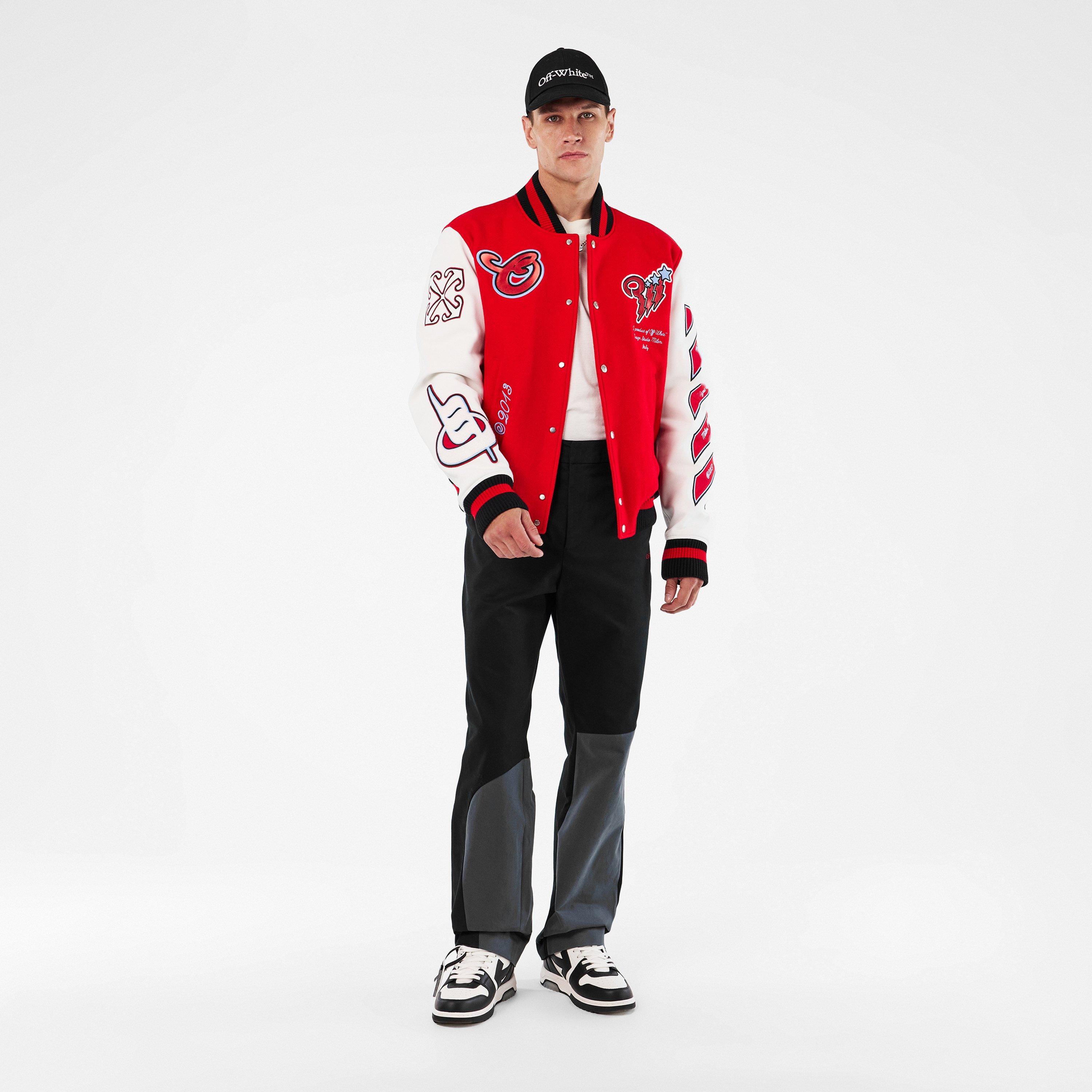 Black/Red - Off White - Men's Slim Fit Trousers - 6