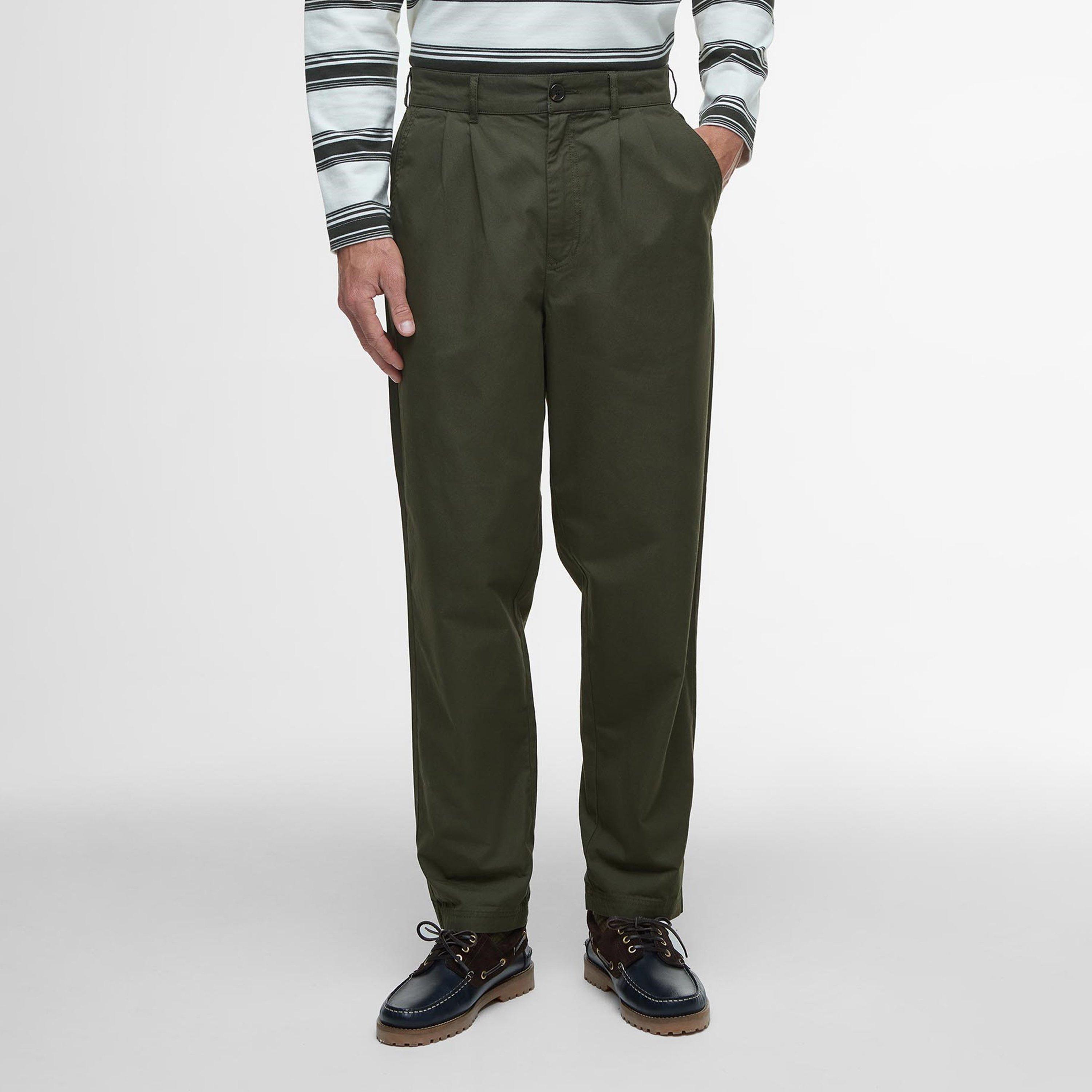 Olive - Barbour - Mens Cole Trousers - 2
