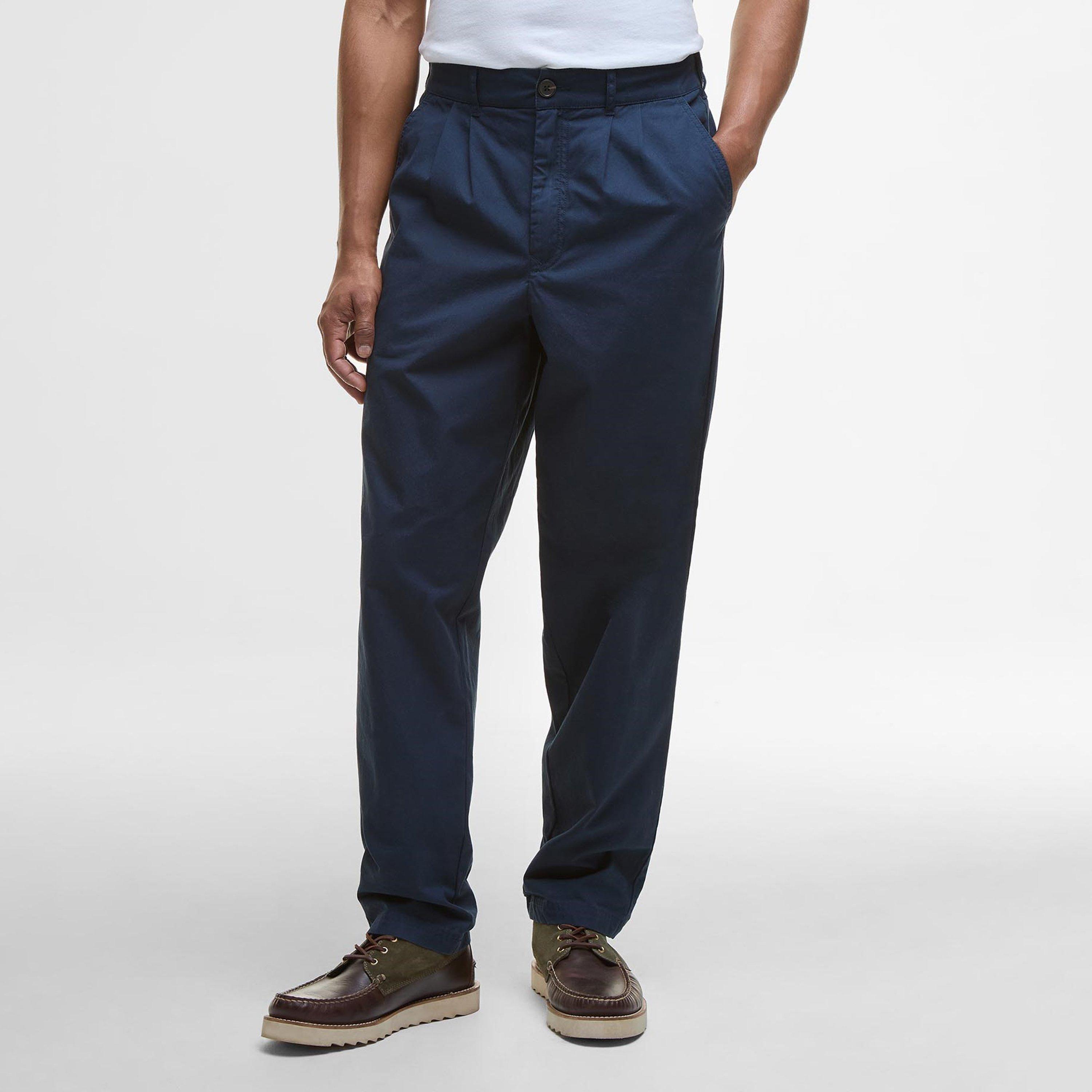 Navy - Barbour - Mens Cole Trousers - 2