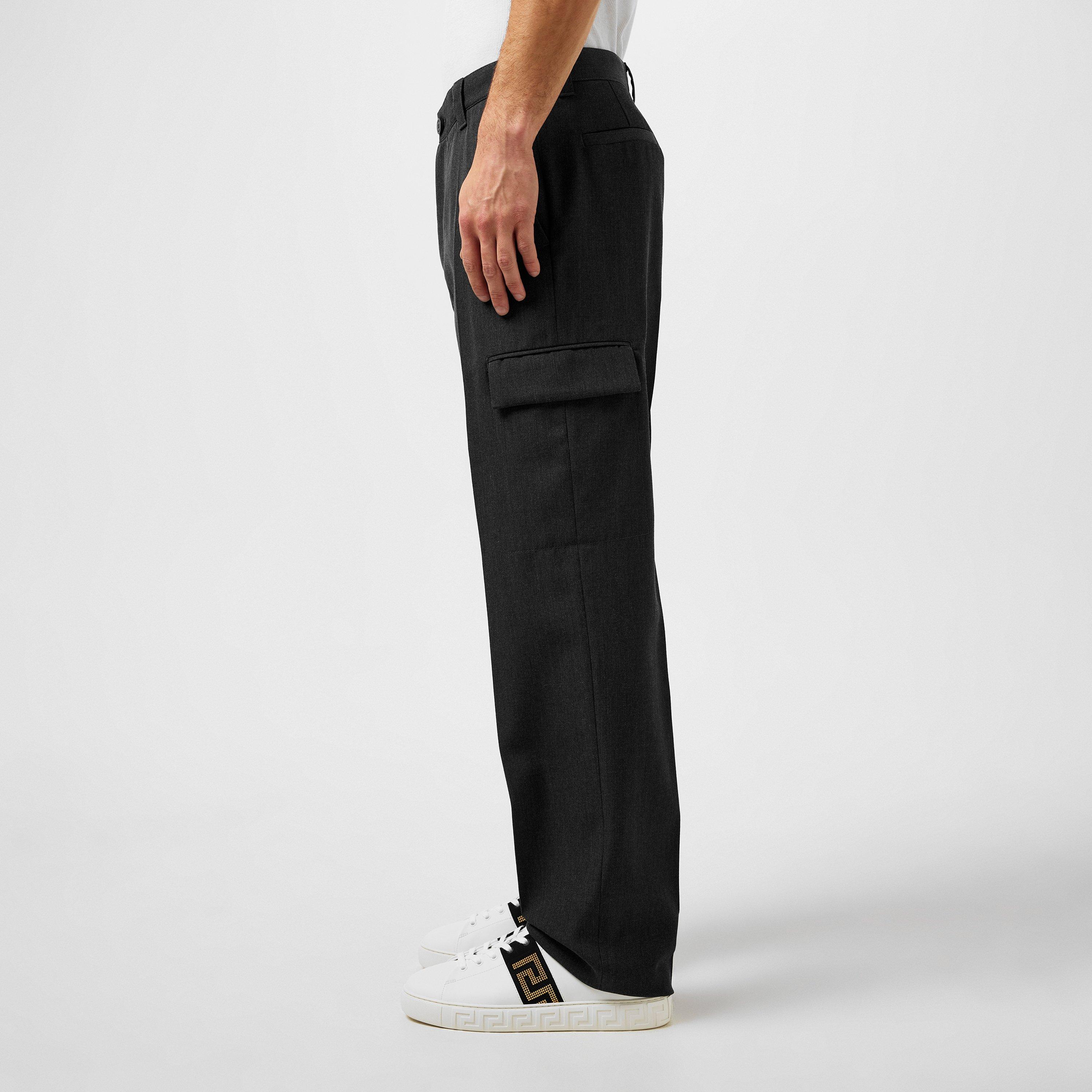 Dark Grey - Versace - Informal Trousers - 7