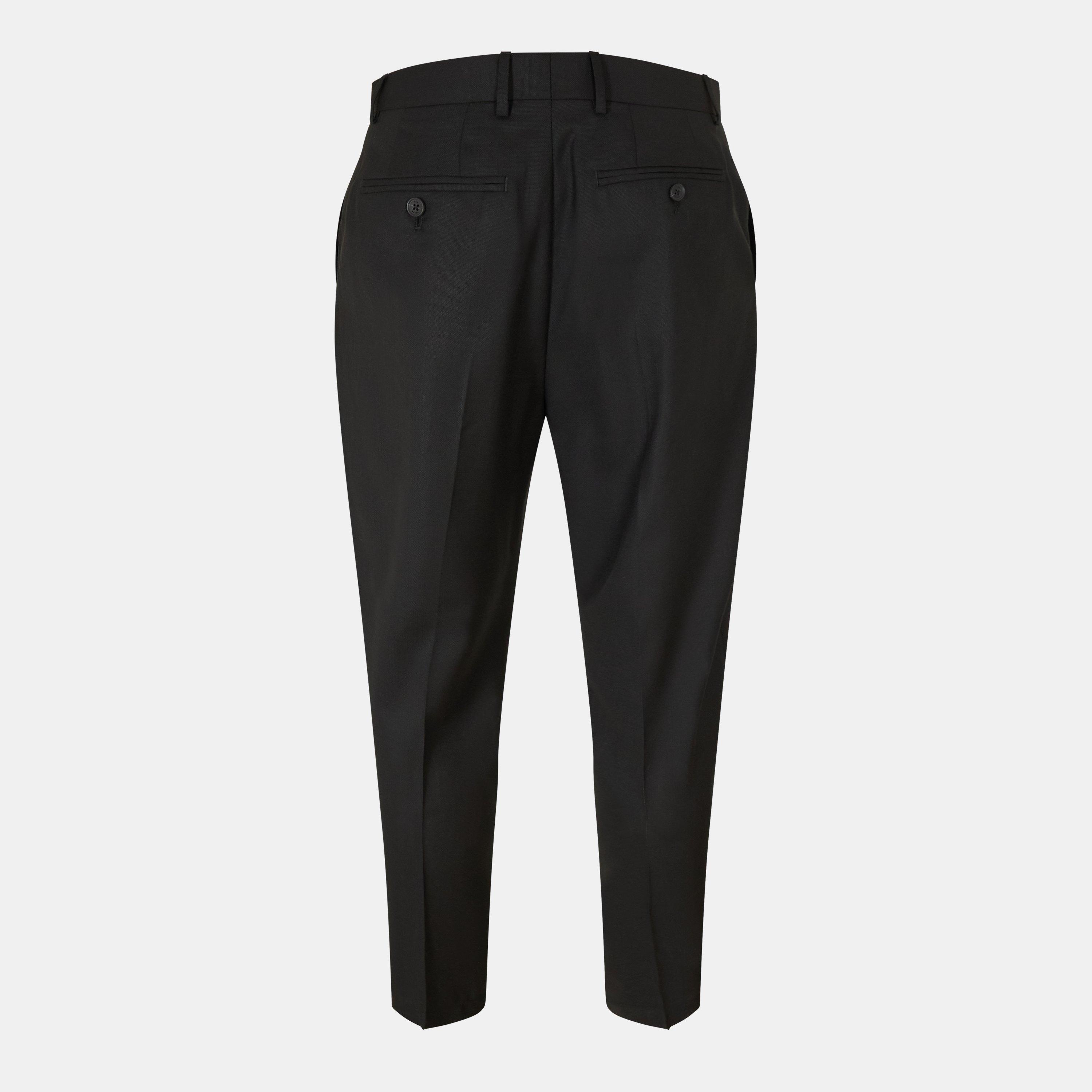 Black - Ted Baker - Men's Selwynt Wool Slim Fit Trousers - 2