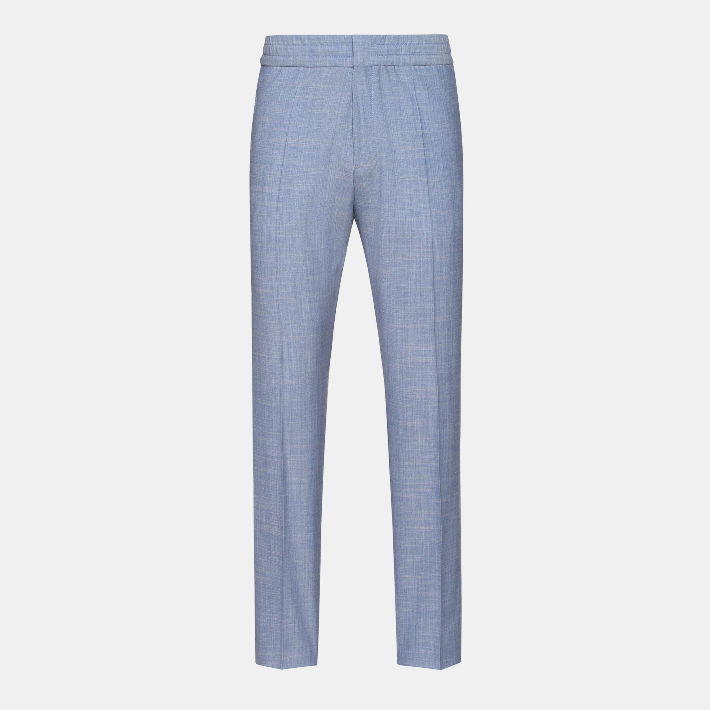 Hugo Men's Slim Fit Trouser - Medium Blue - 36W R
