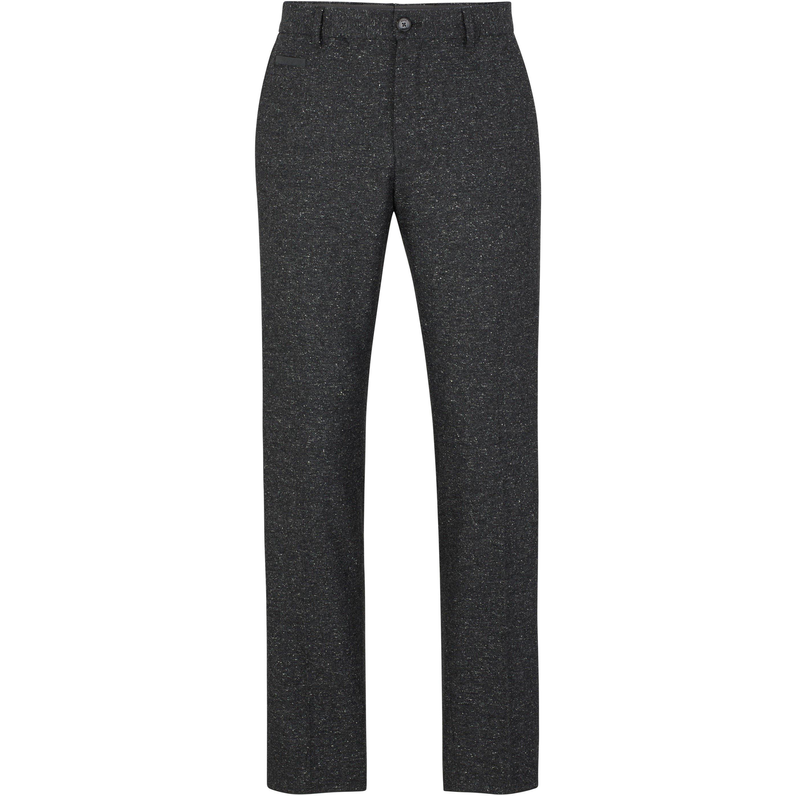 Boss Men's H Genius Slim Fit Trousers - Open Grey - 38W R