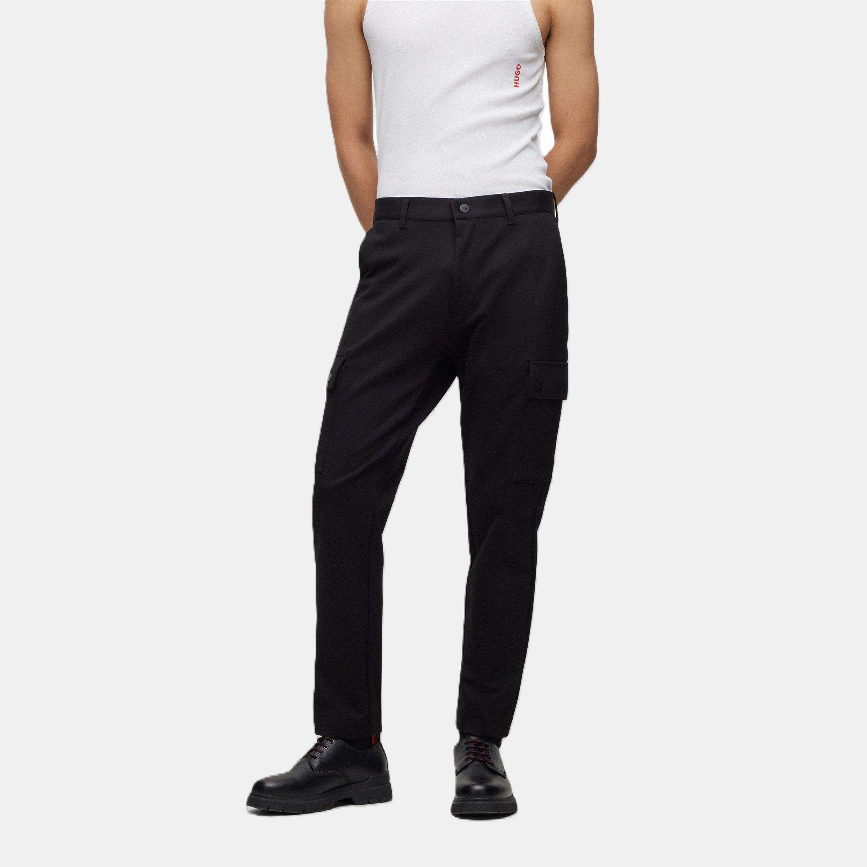 Black - Hugo - Slim Fit Trousers - 2