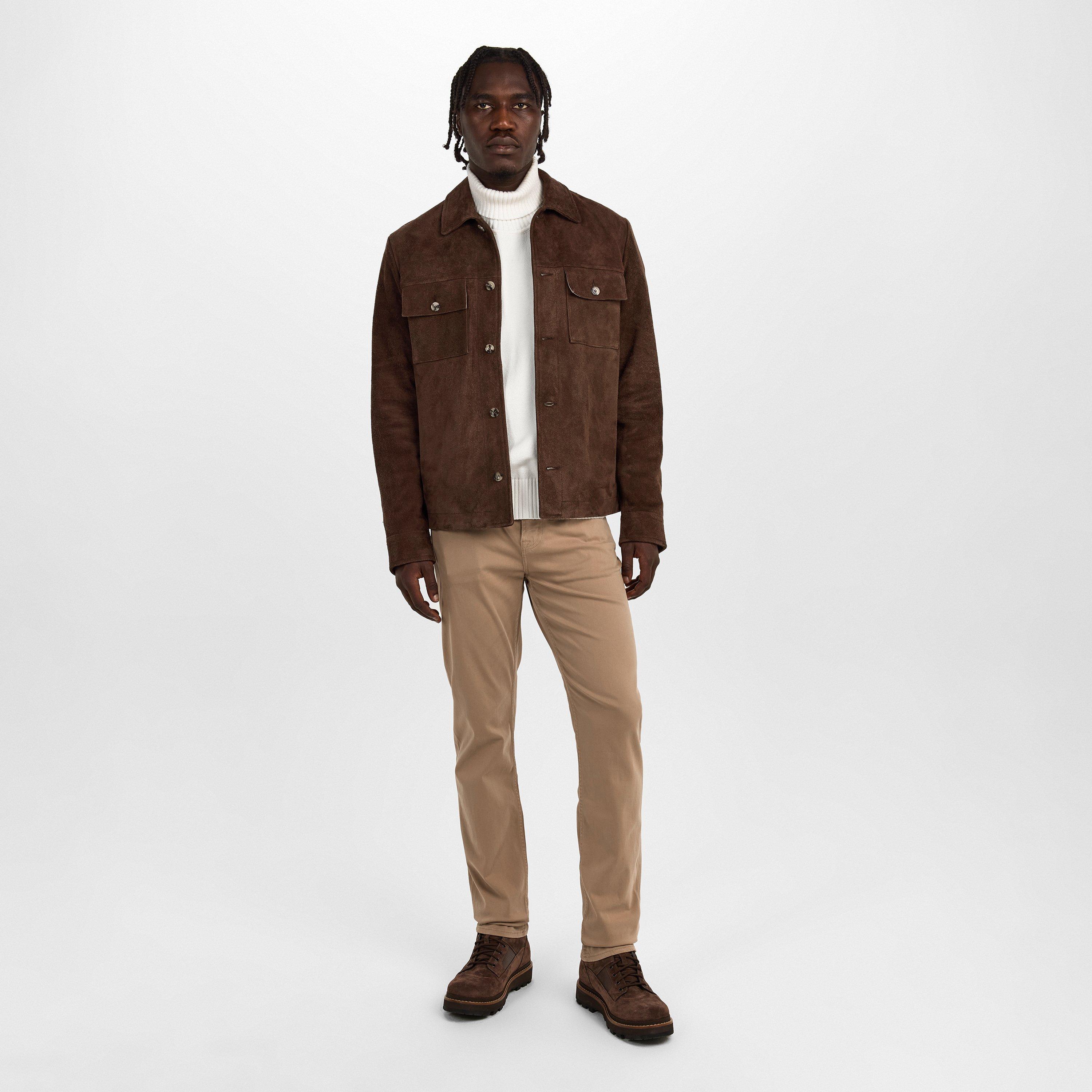 Beige - 7 For All Mankind - Men's Slimmy Sateen Slim Fit Trousers - 6