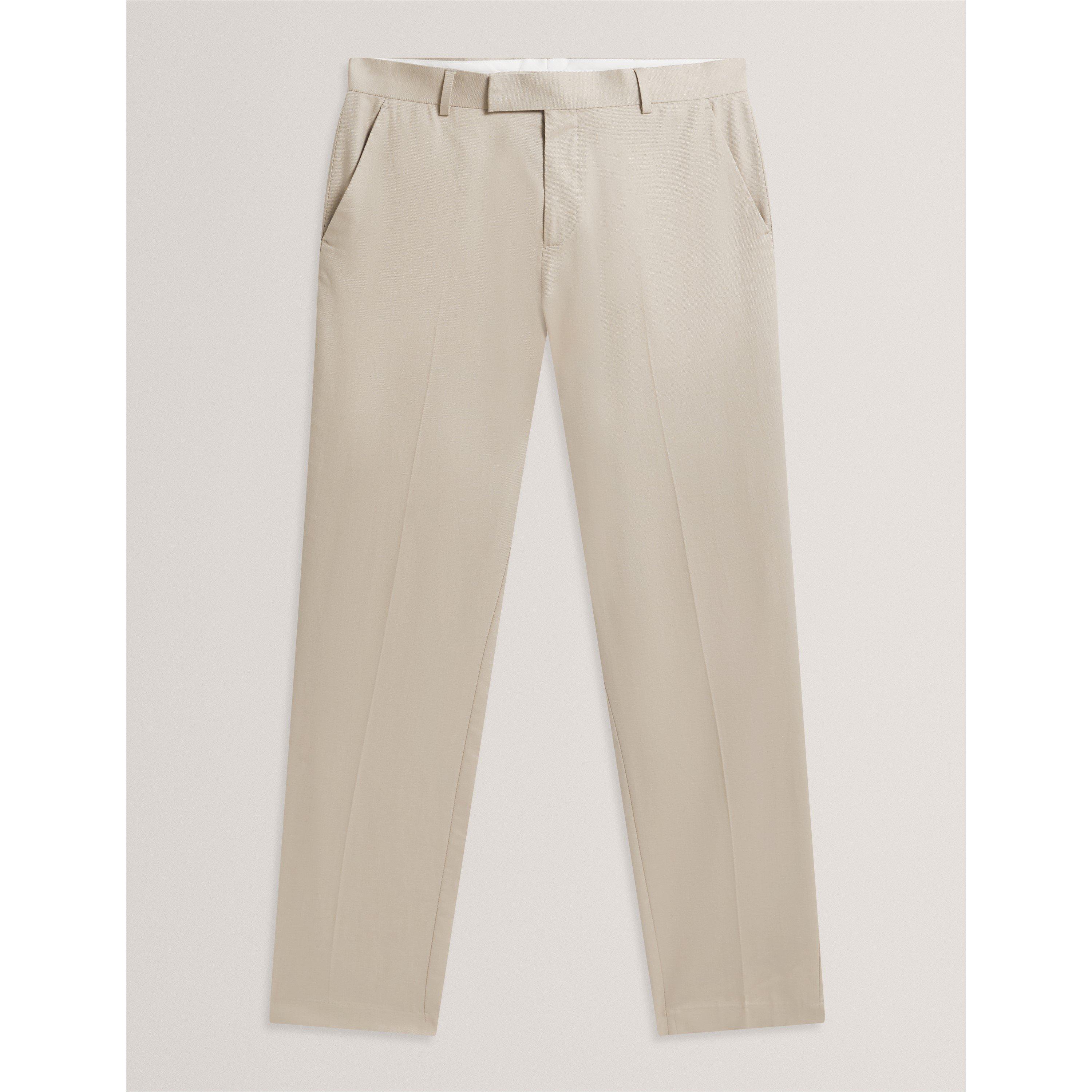 Taupe - Ted Baker - Men's Slim Fit Trousers - 1