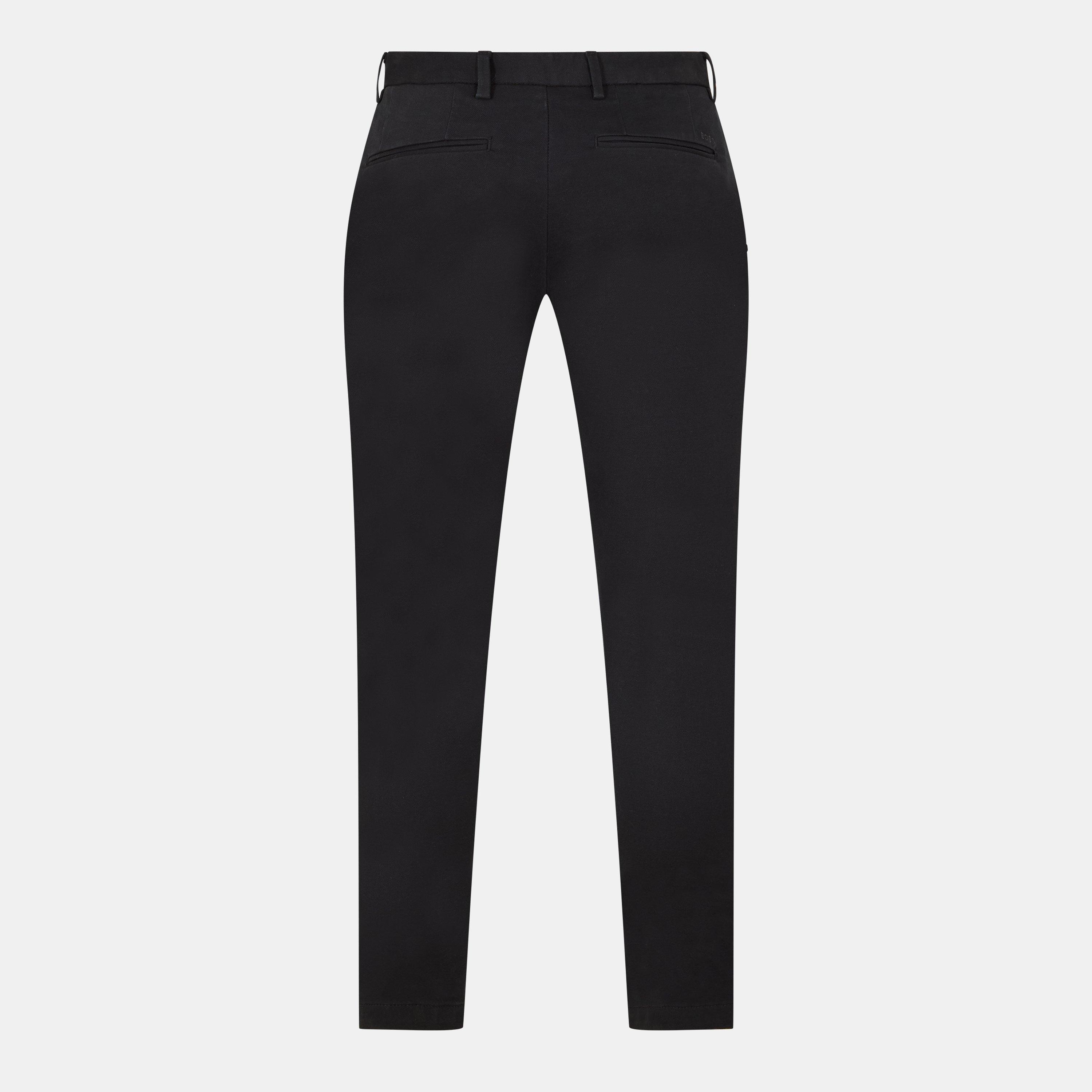 Black - Boss - Men's Kaito1  Black Mid Rise Zip Fly Slim Fit Trousers - 2