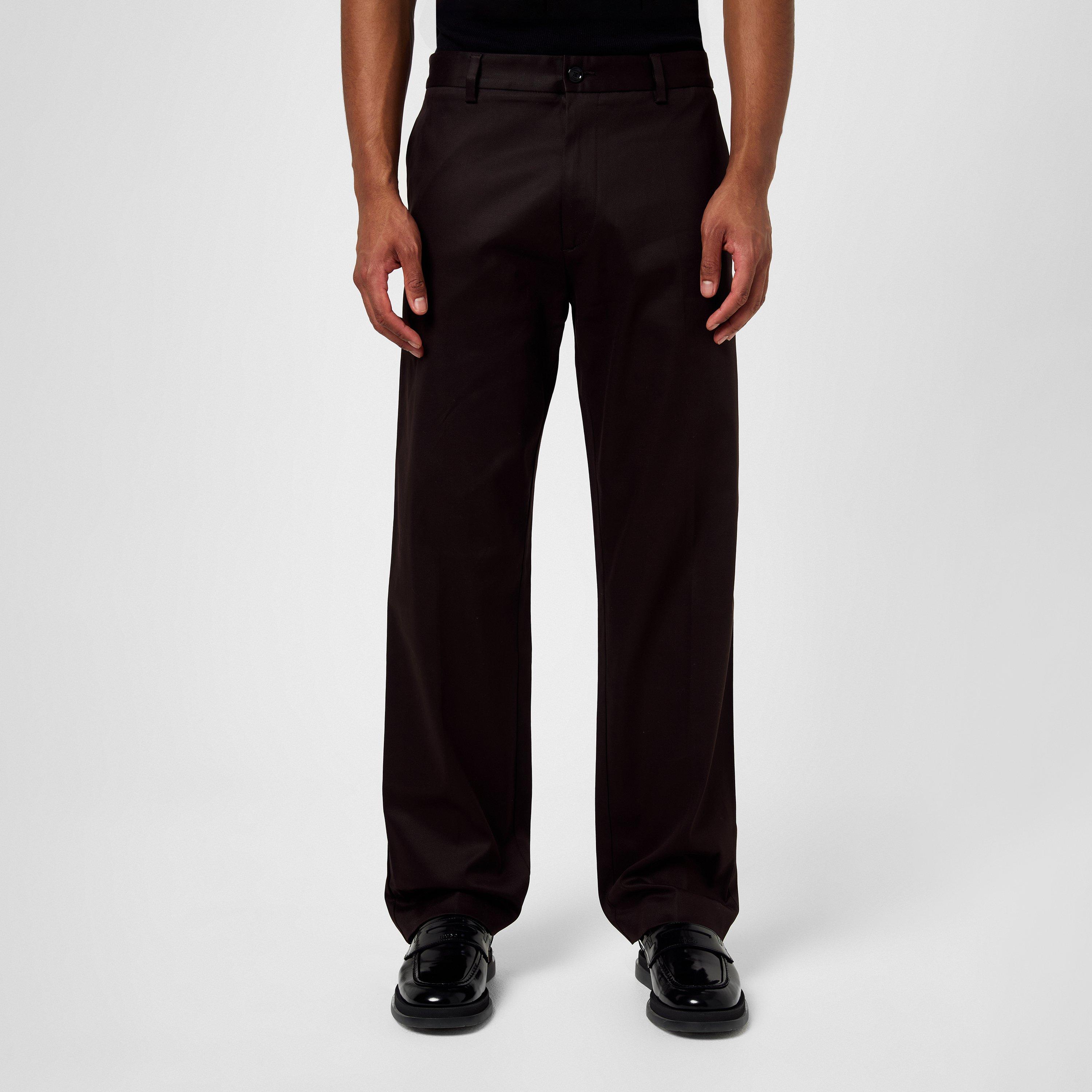 Dark Brown - Hugo - Slim Fit Trousers - 1