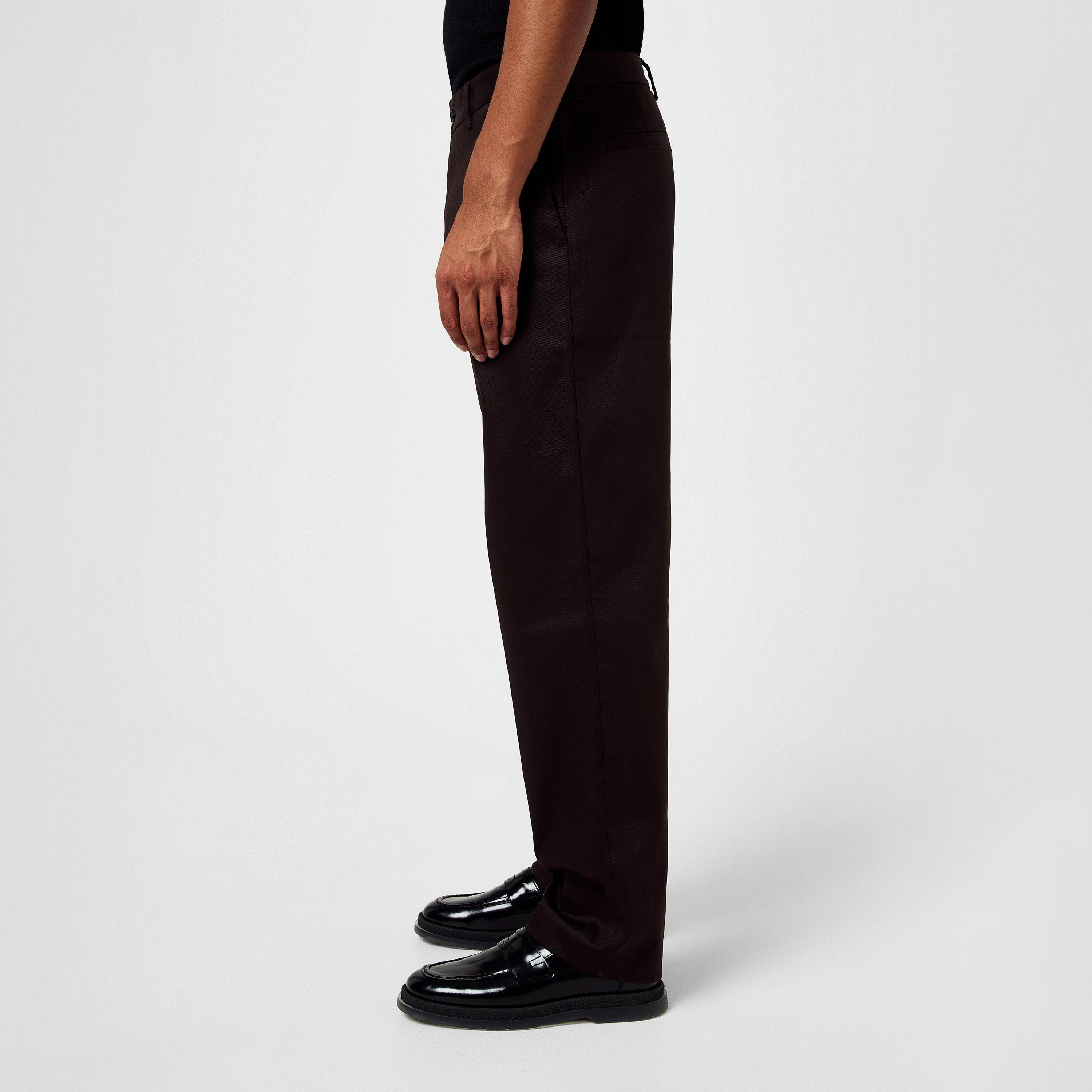 Dark Brown - Hugo - Slim Fit Trousers - 2