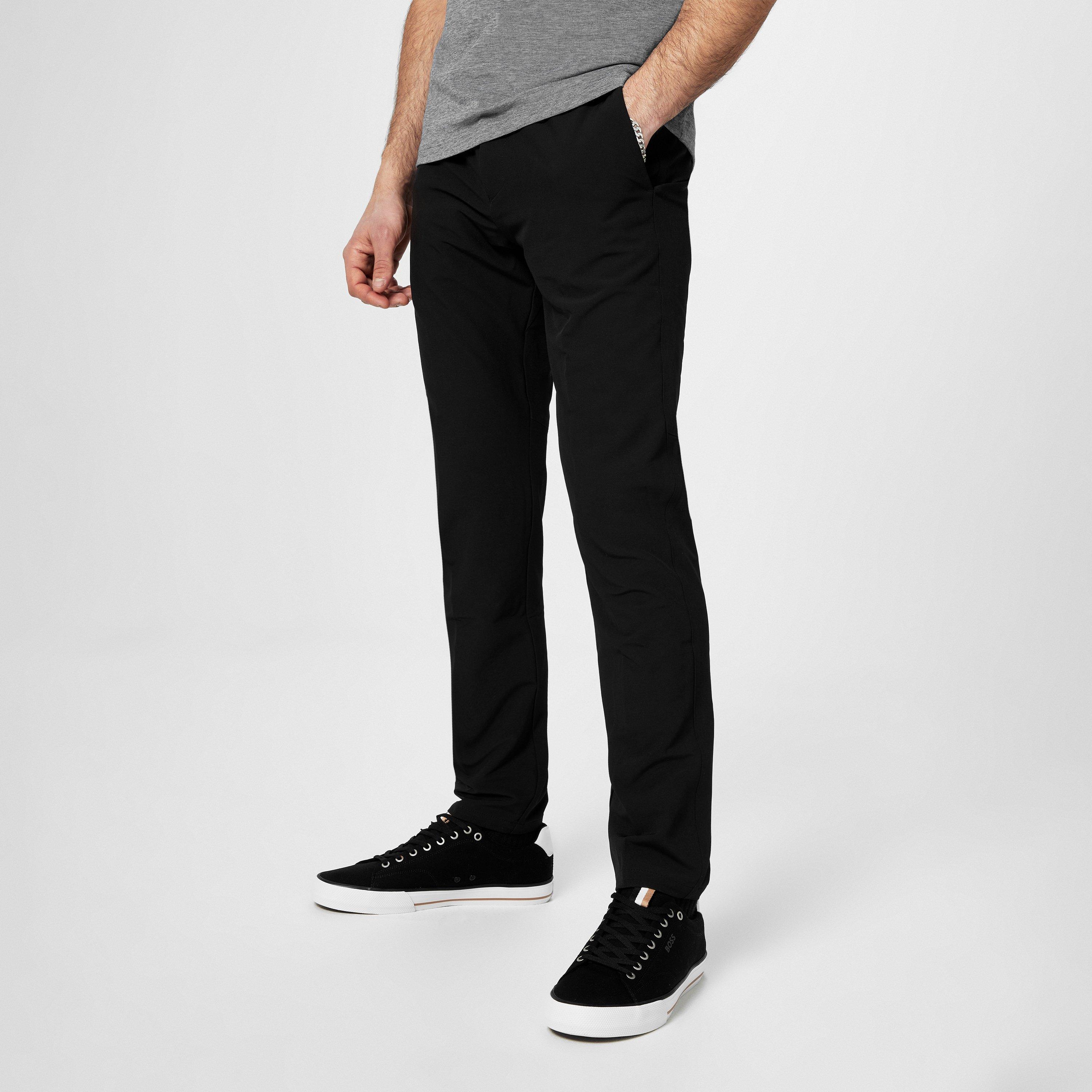 Black 001 - Boss - Men's HBG Commuter-Slim Fit Trousers - 3