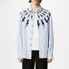 Neil Barrett Awning Bolt Striped Shirt