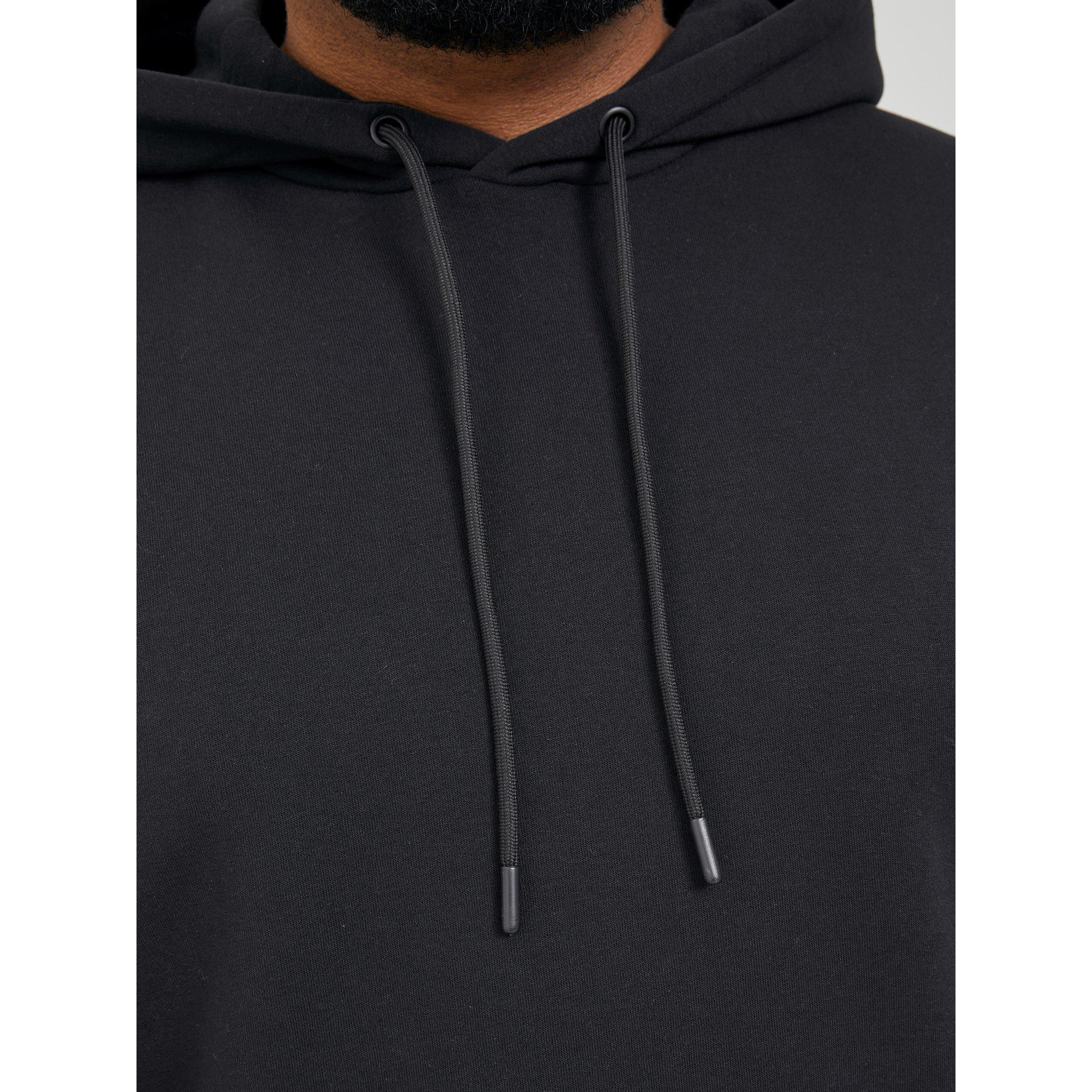 Black - Jack and Jones - Jack+ Bradley Hoodie Mens Plus Size - 5