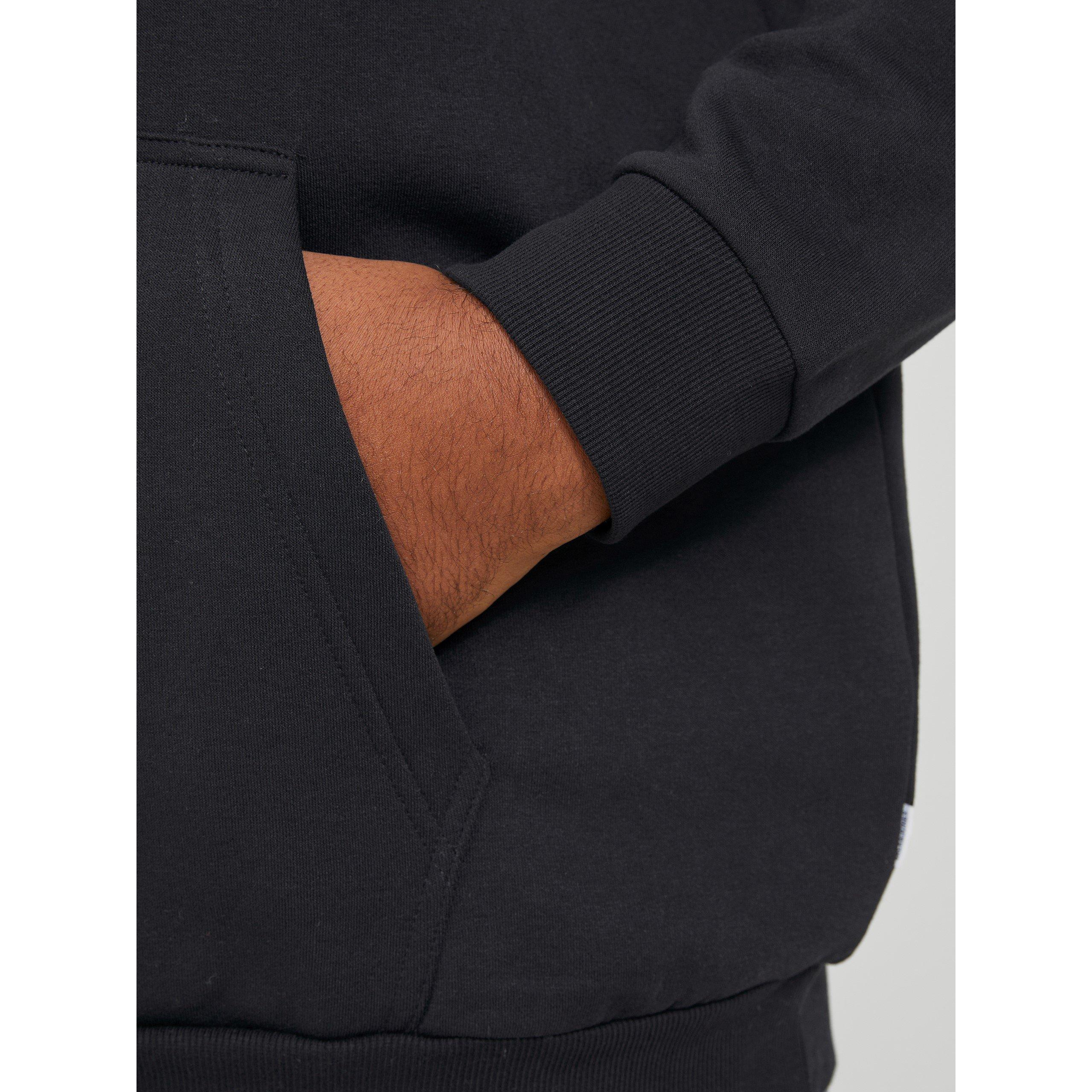 Black - Jack and Jones - Jack+ Bradley Hoodie Mens Plus Size - 6
