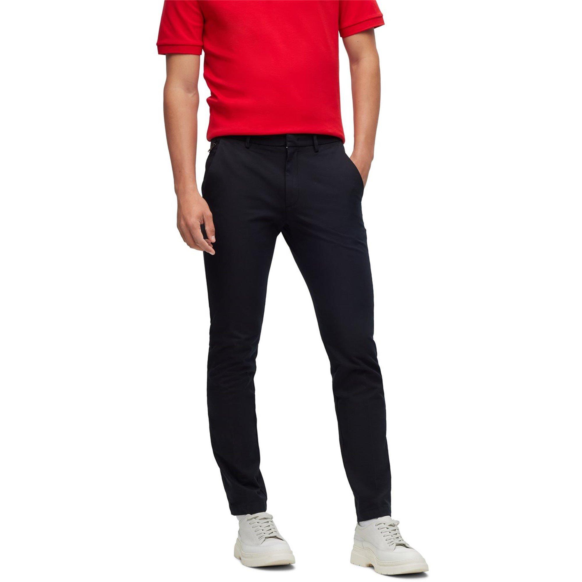 Black - Boss - Men's HBB Kato Sustainable Organic Cotton Trousers - 2