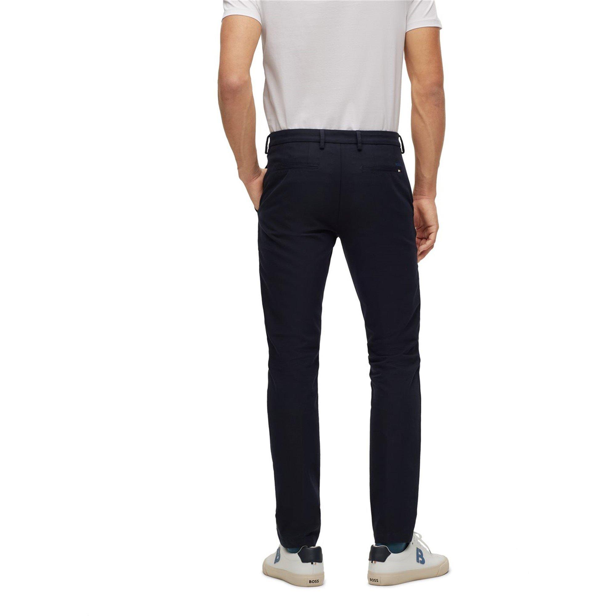 Dark Blue - Boss - Men's HBB Kato Sustainable Organic Cotton Trousers - 3