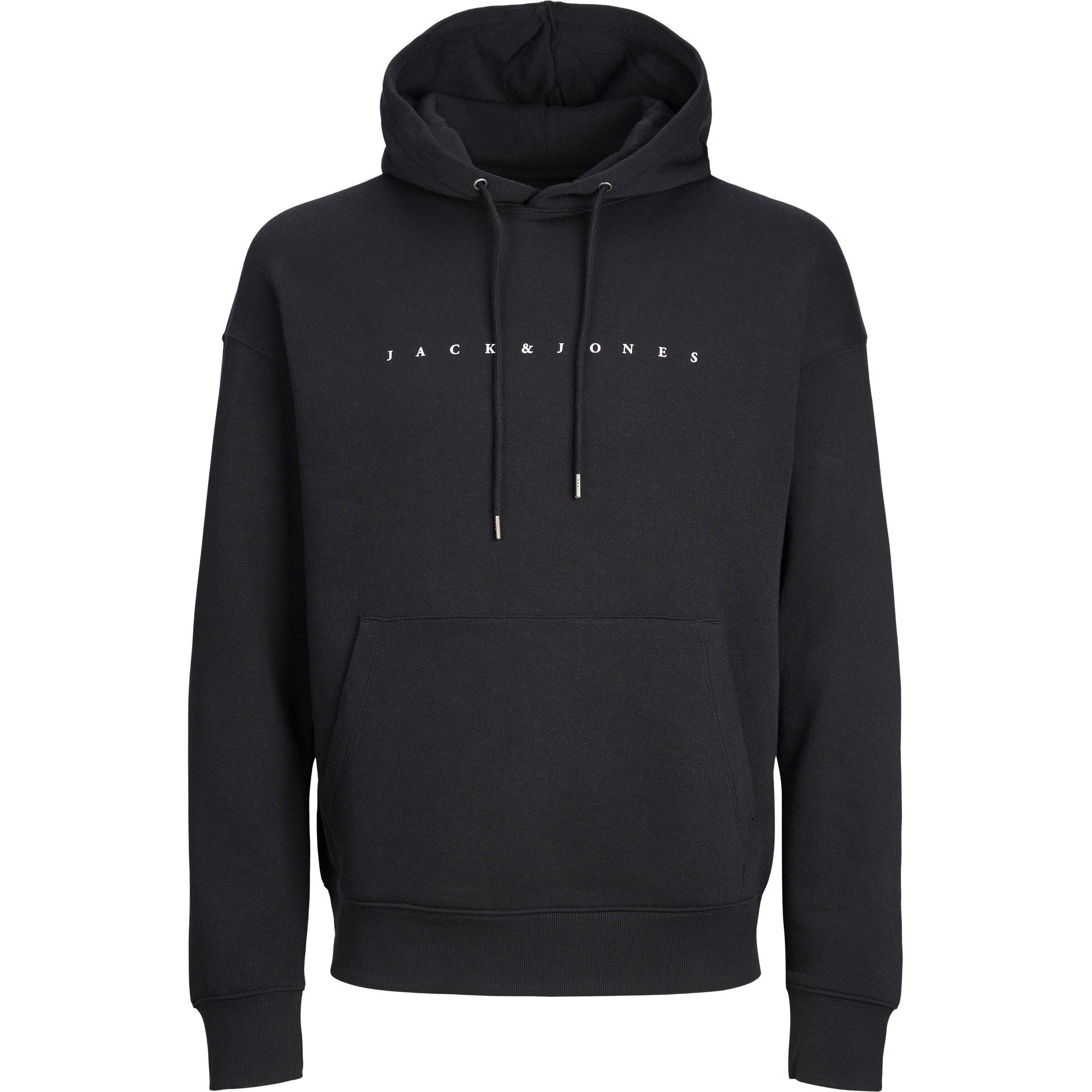 Schwarz - Jack and Jones - Jack+ Star Sweat Hoodie Mens Plus Size - 1