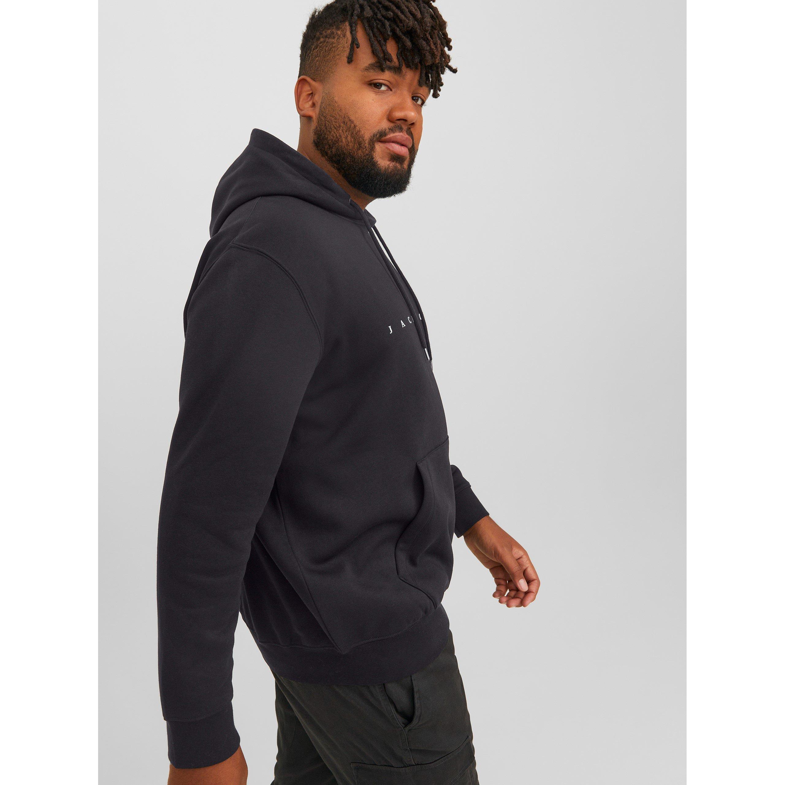 Schwarz - Jack and Jones - Jack+ Star Sweat Hoodie Mens Plus Size - 4