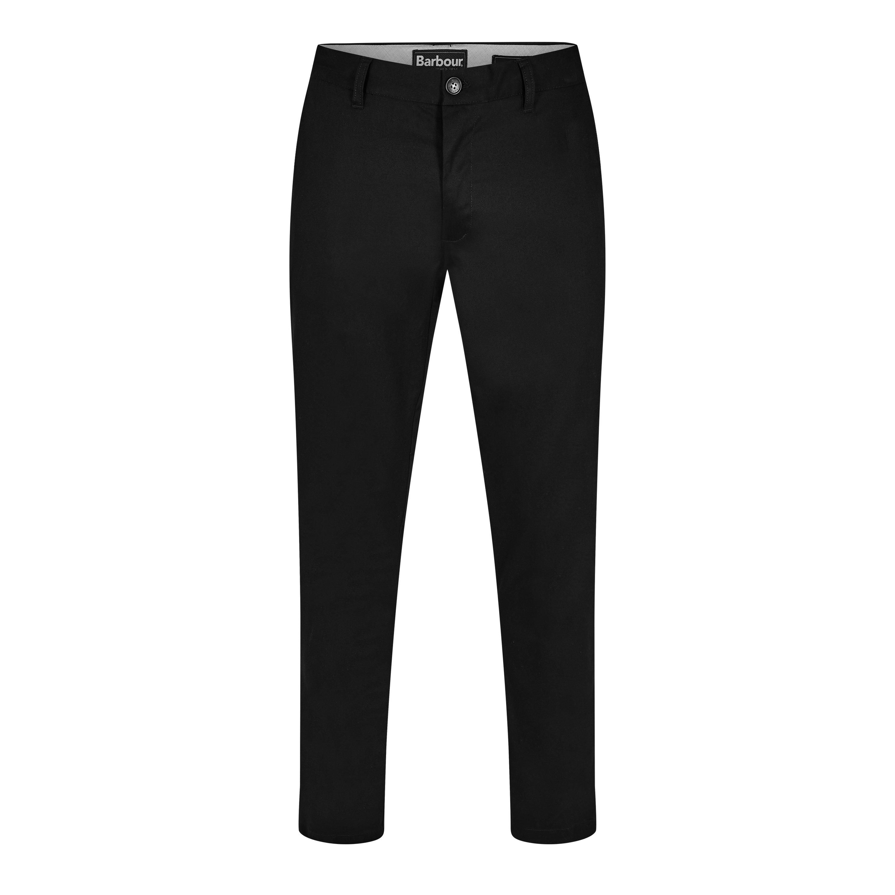 Barbour Men's Sueded Sateen Slim Trousers - Black Bk31 - 36W R