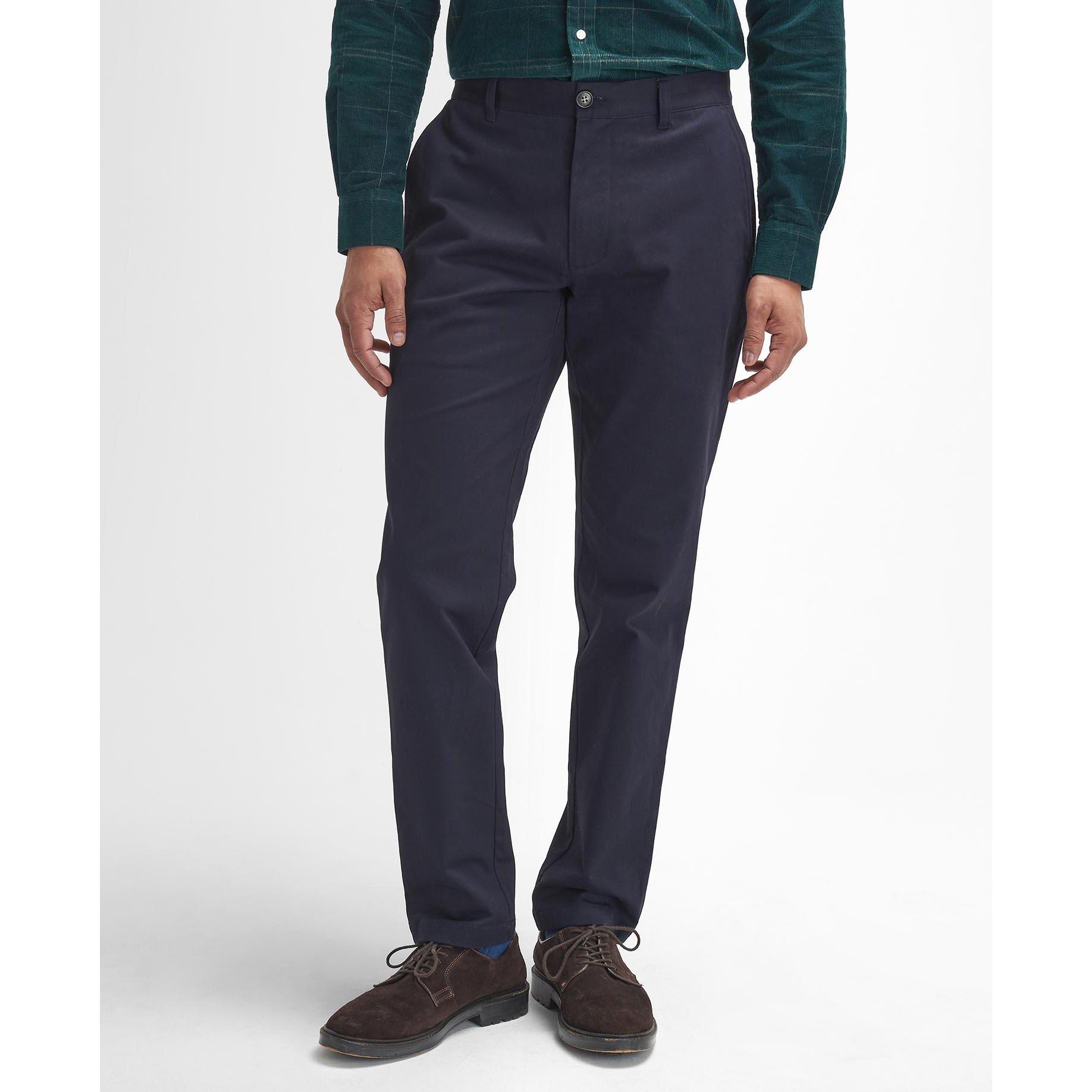 Dark Navy NY74 - Barbour - Sueded Sateen Slim Trousers - 2