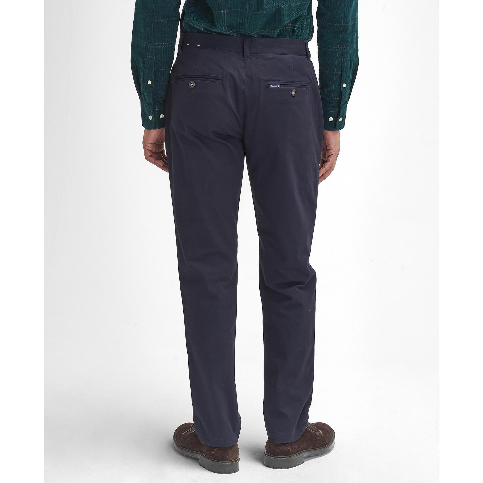 Dark Navy NY74 - Barbour - Sueded Sateen Slim Trousers - 3