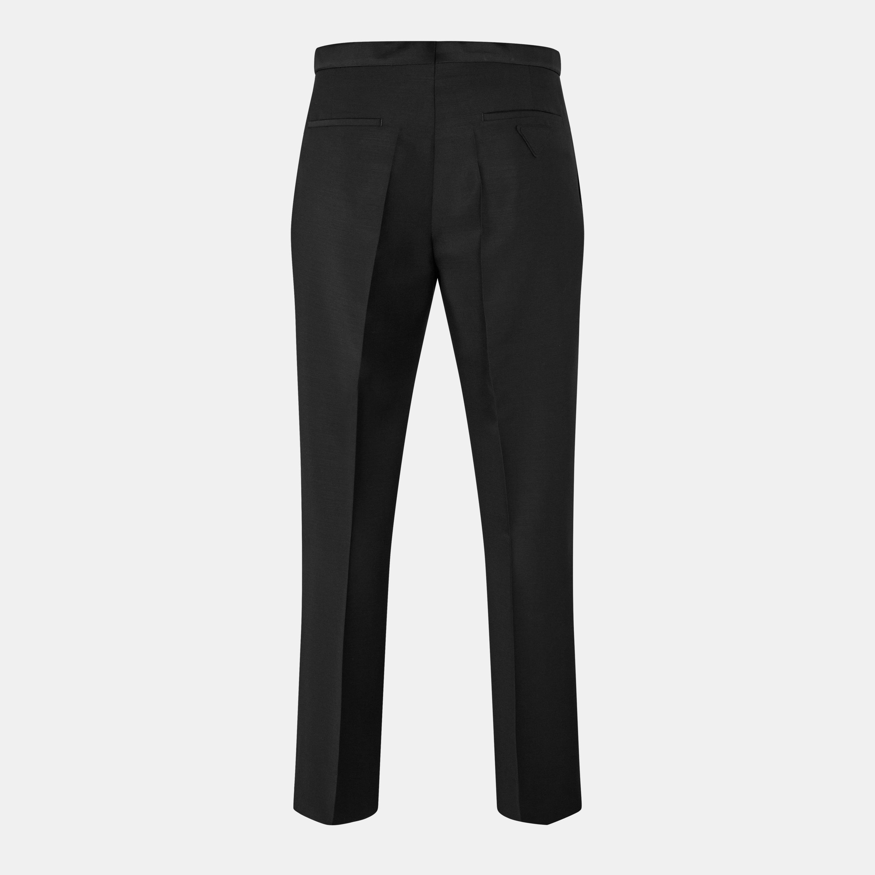 Black - Prada - Mohair Trousers - 2