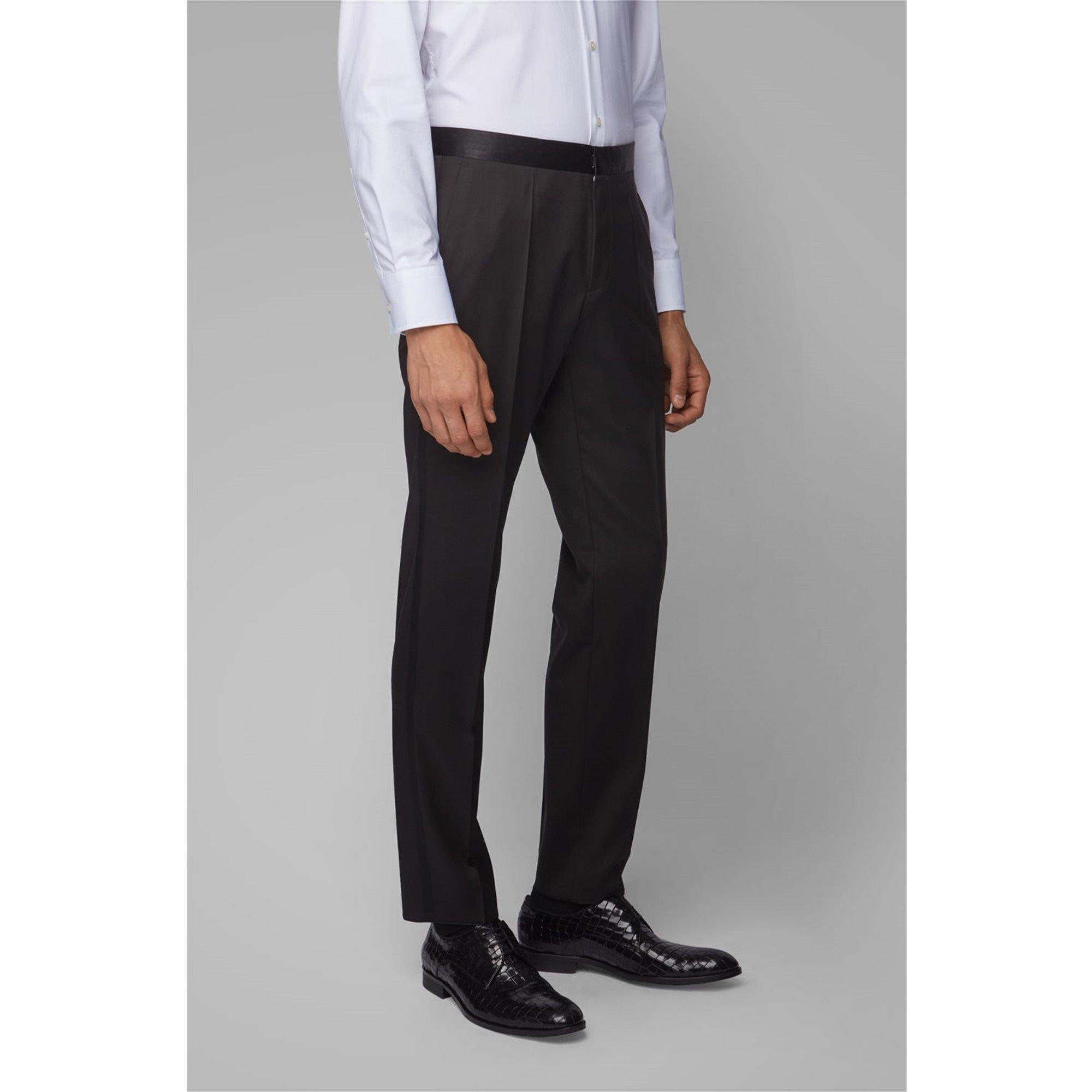 Black - Boss - Men's Gilan Cyl Slim Fit Trousers - 2