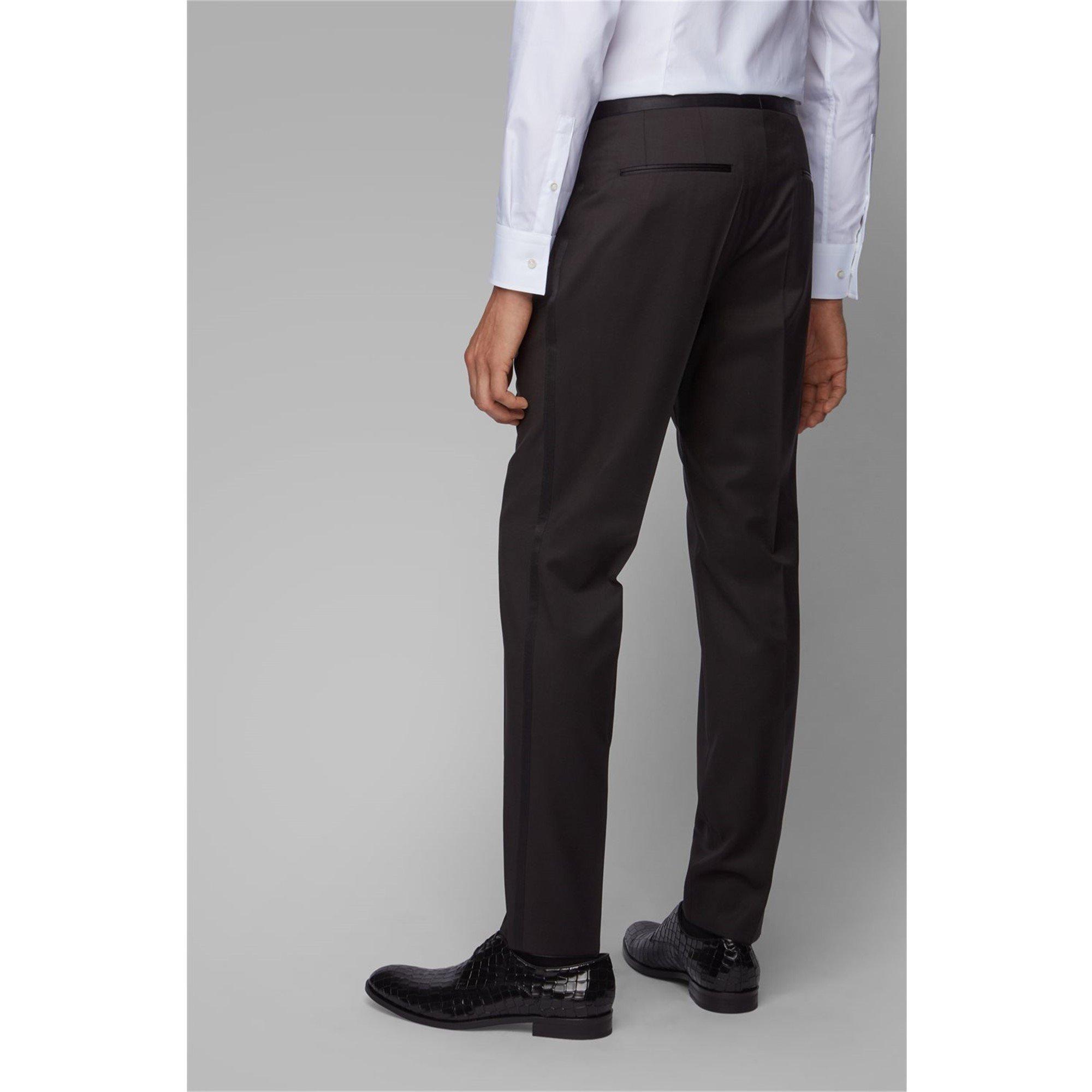 Black - Boss - Men's Gilan Cyl Slim Fit Trousers - 3